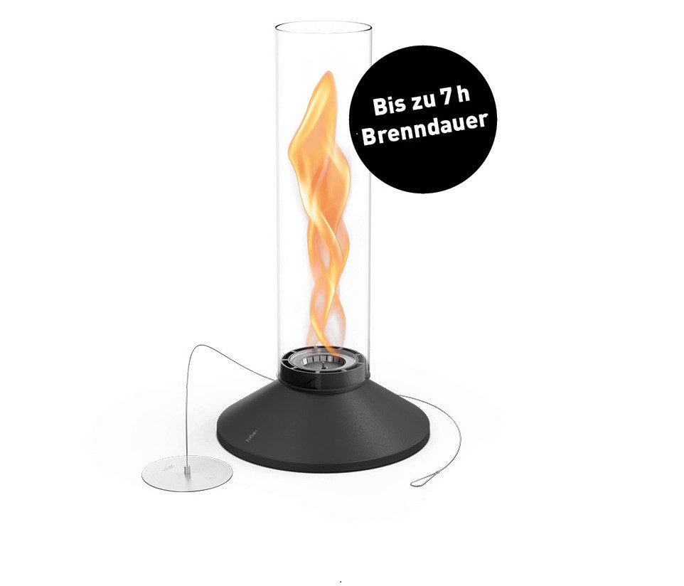 höfats Tischfeuer SPIN X (extra lange Brenndauer, rauch- und rußfreier Tischkamin für Indoor und Outdoor), für Tischdekoration, wärmende Feuersäule