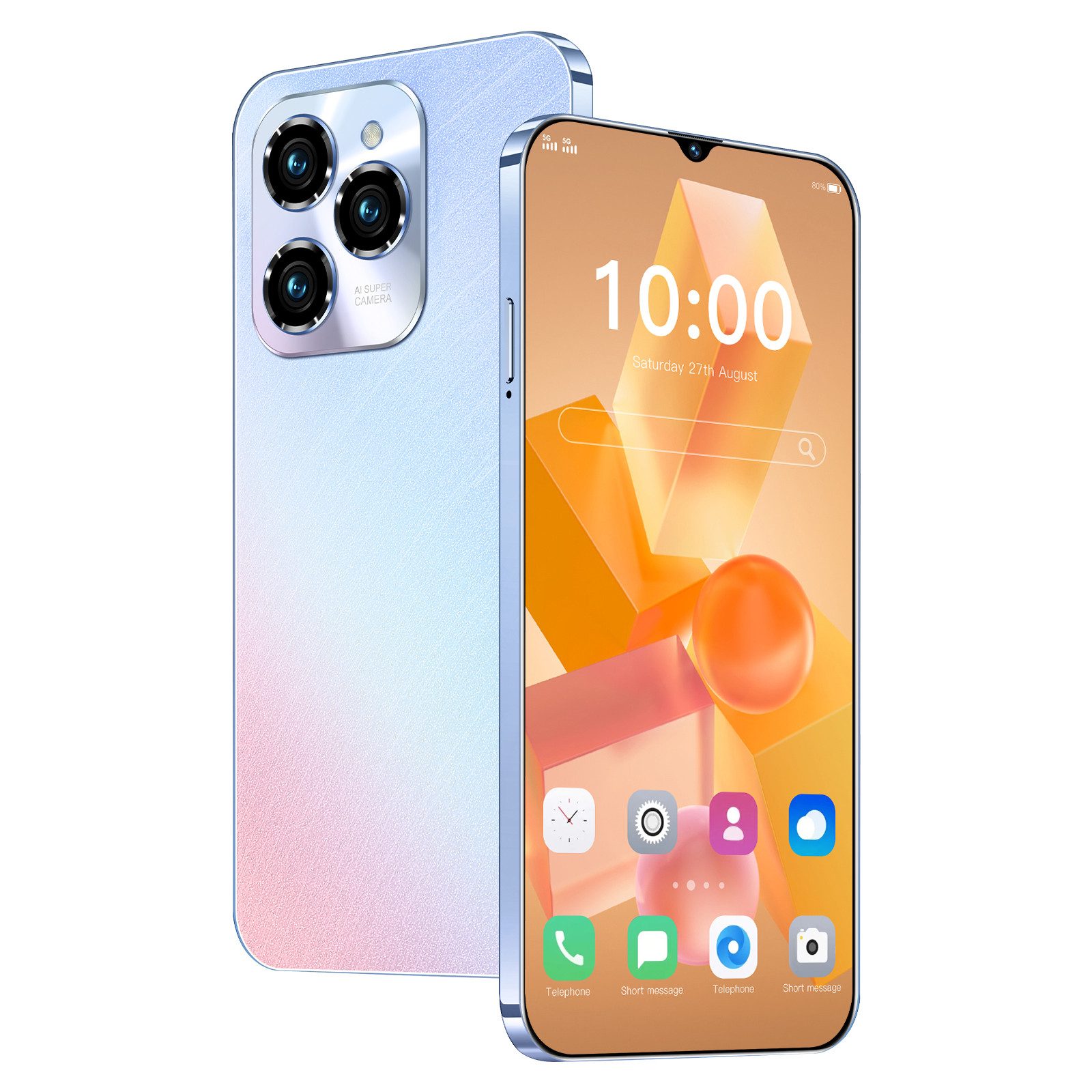 HT Smartphone Handy (8 MP Kamera, 6,3-Zoll-Bildschirm, 2GB RAM+16GB ROM, 3000mAh Akku)