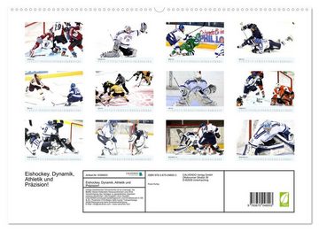 CALVENDO Wandkalender Eishockey. Dynamik, Athletik und Präzision! (Premium, hochwertiger DIN A2 Wandkalender 2023, Kunstdruck in Hochglanz)