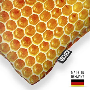 Kissenbezug, VOID (1 Stück), Sofa-Kissen Honig Bienen Waben Marmelade Süß Essen Kochen Garten Imker Gelb Imkerei Züchten Schwarm Maja Aufstrich Lebensmittel