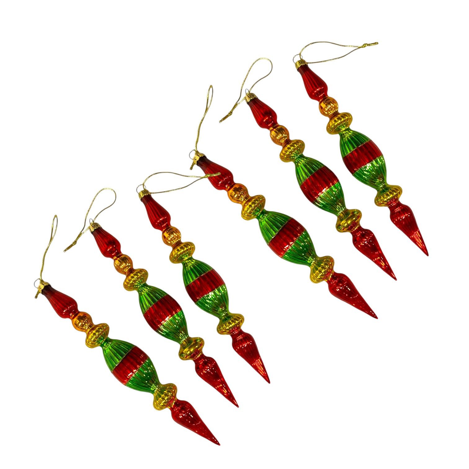 Florissima Christbaumschmuck Glas-Zapfen Hänger Set (6 günstig online kaufen