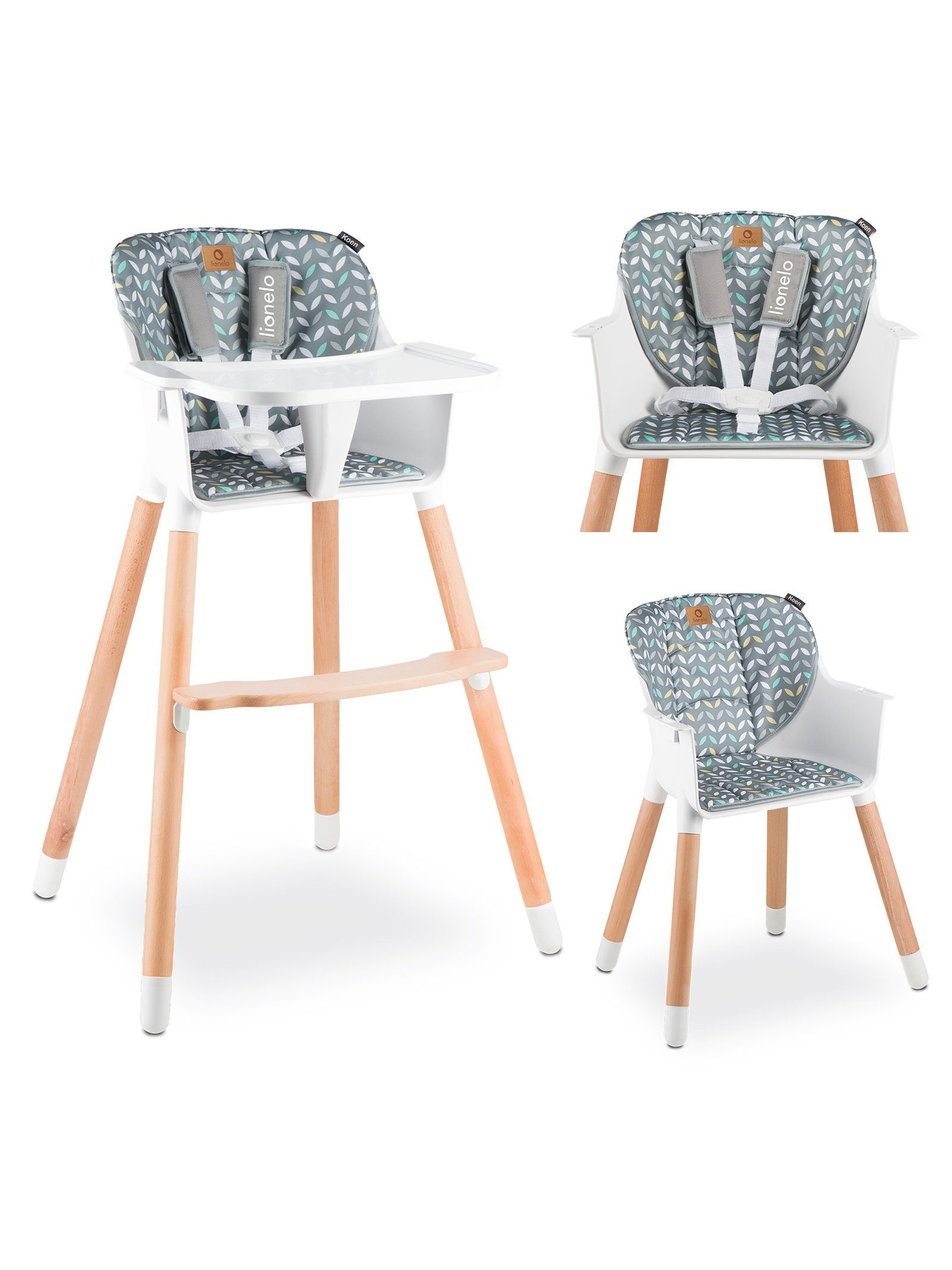 lionelo Hochstuhl »Koen« (TOP), 2in 1: Babyhochstuhl + Stuhl,  skandinavisches Design, Buchenholz und ABS-Kunststoff, bis zu 40 kg, Anti –  Rutsch, Fußstütze, Tablett online kaufen | OTTO