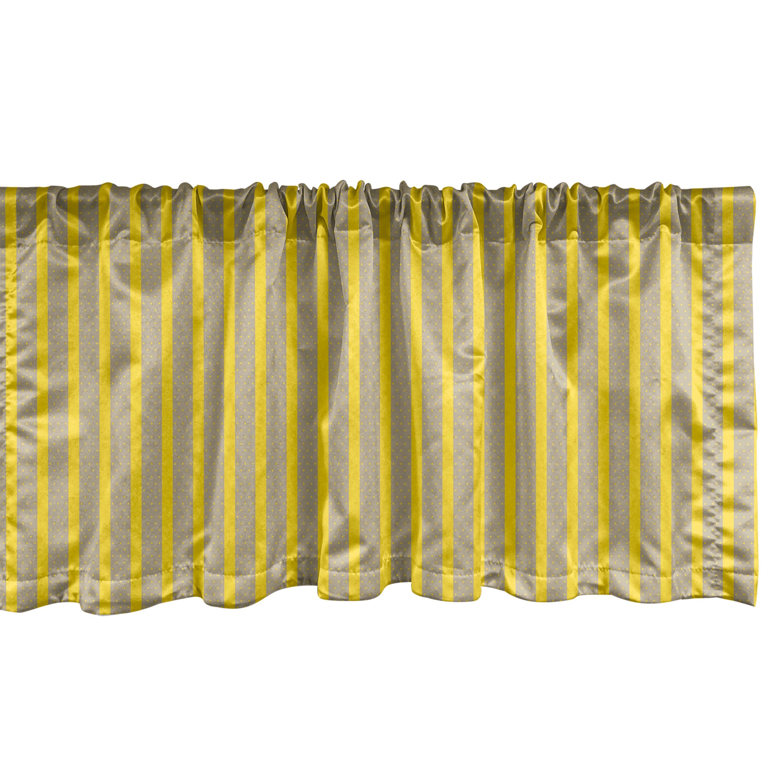 Scheibengardine Vorhang Volant für Küche Schlafzimmer Dekor mit Stangentasche, Abakuhaus, Microfaser, Abstrakt Repetitive vertikale Streifen