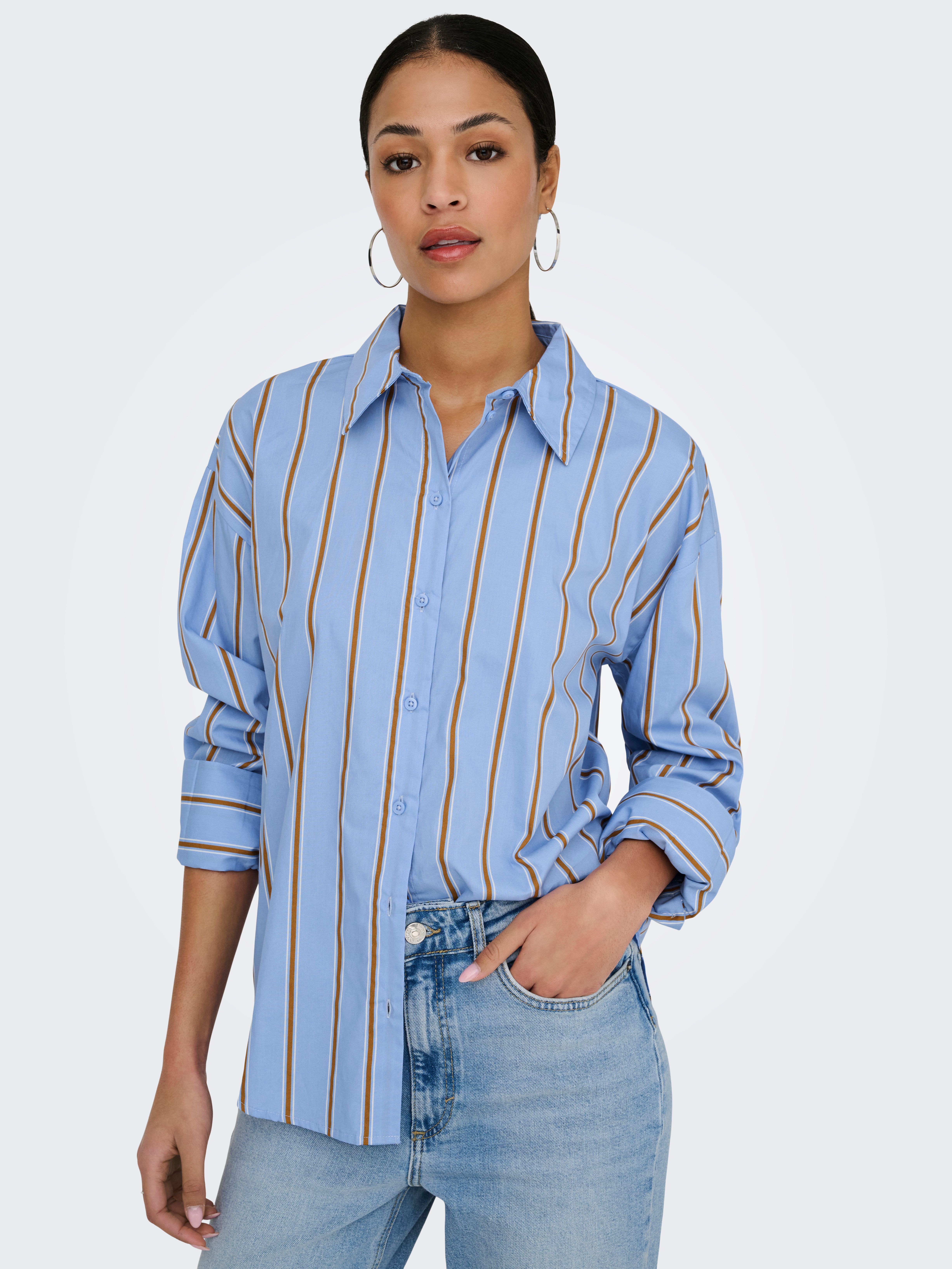JDY Langarmbluse JDYSERENA L/S SHIRT WVN NOOS Baumwolle, loose fit