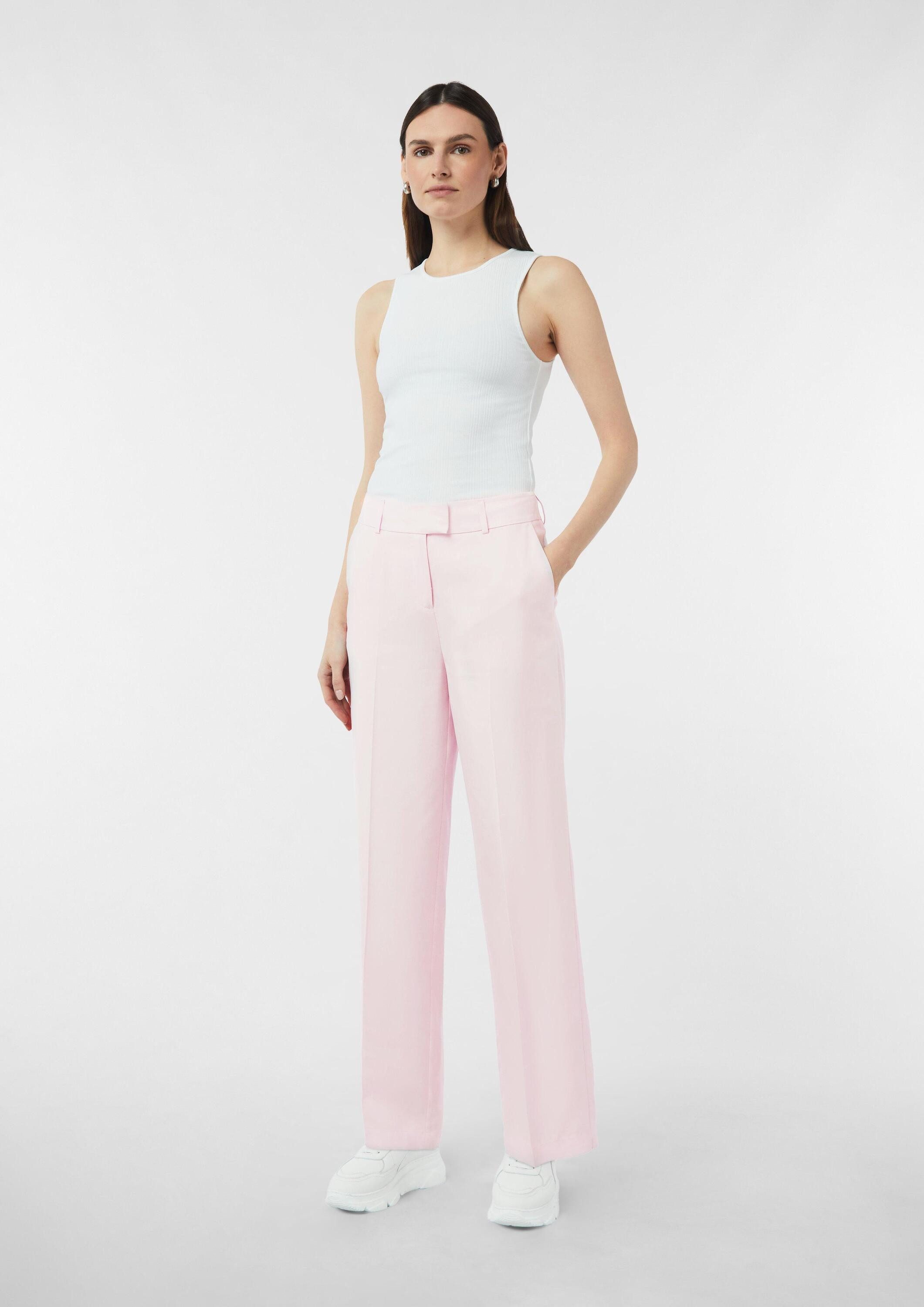 comma Chinos Hose Wide-Leg-Hose aus Lyocellmix günstig online kaufen