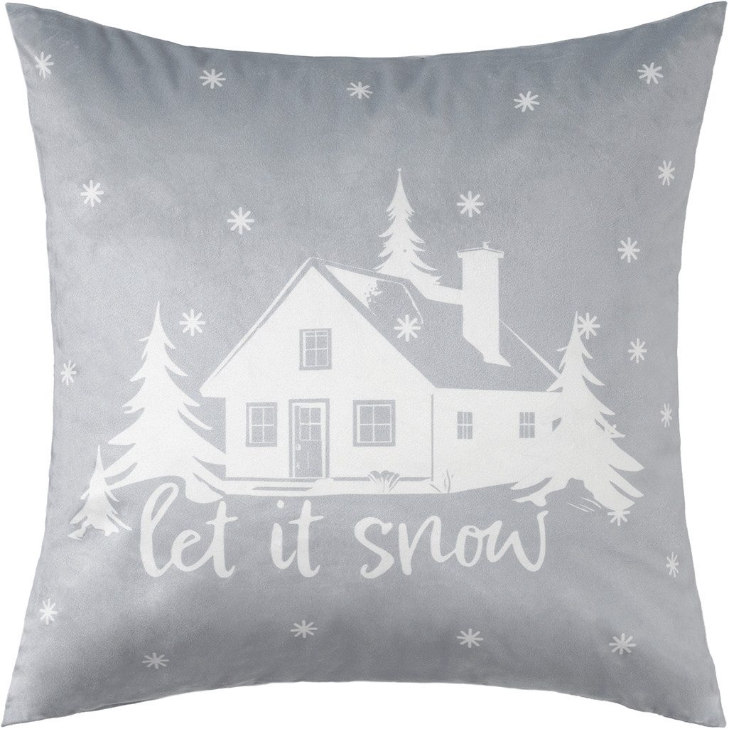 PAD Dekokissen SNOWY, Verschneites Winterdesign für eine gemütliche Atmosphäre