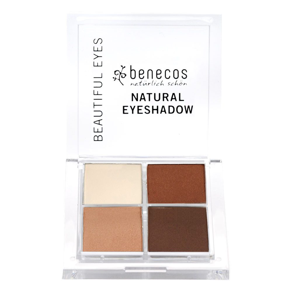 Benecos Тени для век Natural Quattro Eyeshadow Coffee Cream, 8 g