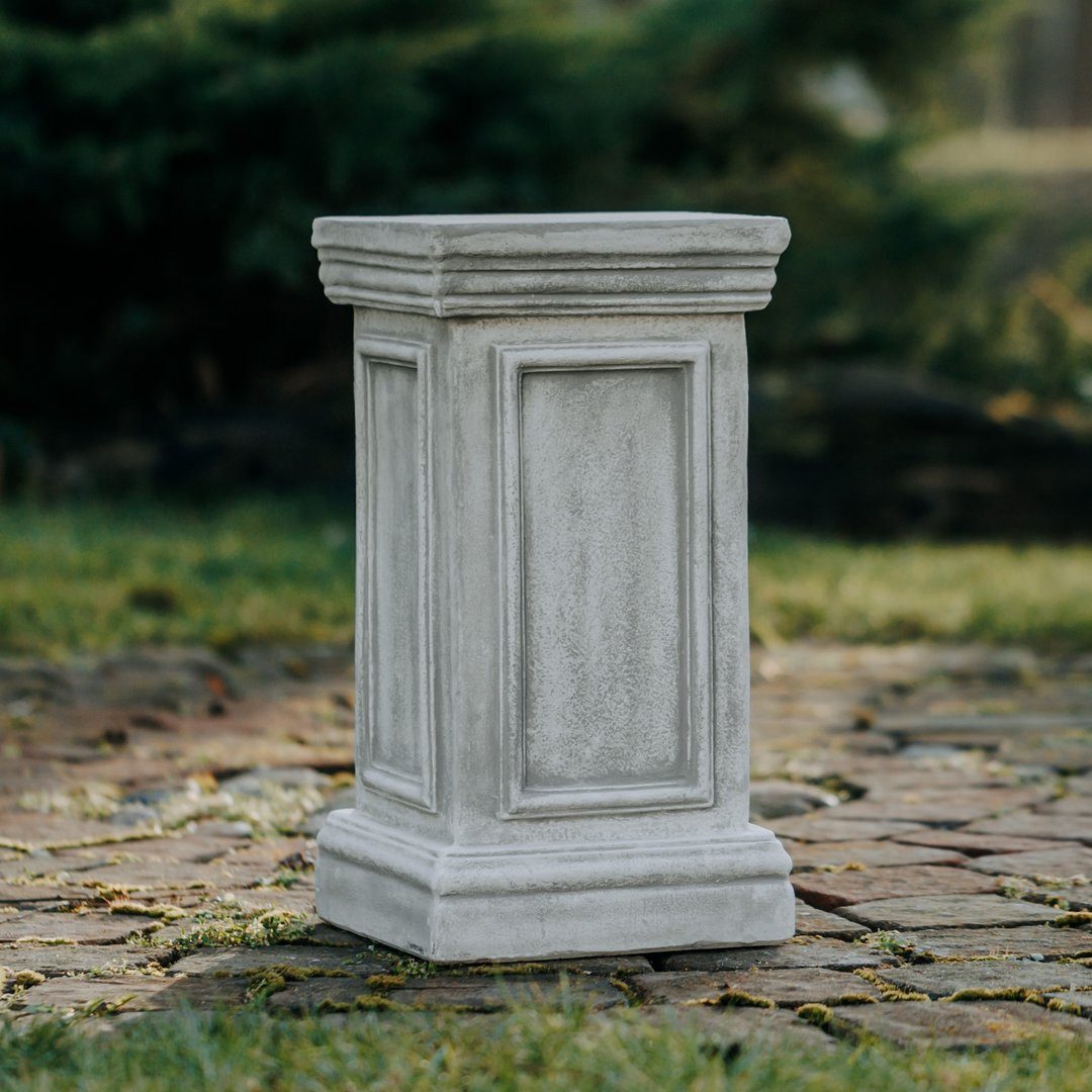 gartendekoparadies.de Gartensockel Rechteckige Steinsäule Podest Steinguss 47 cm 49 kg, Frostsicher
