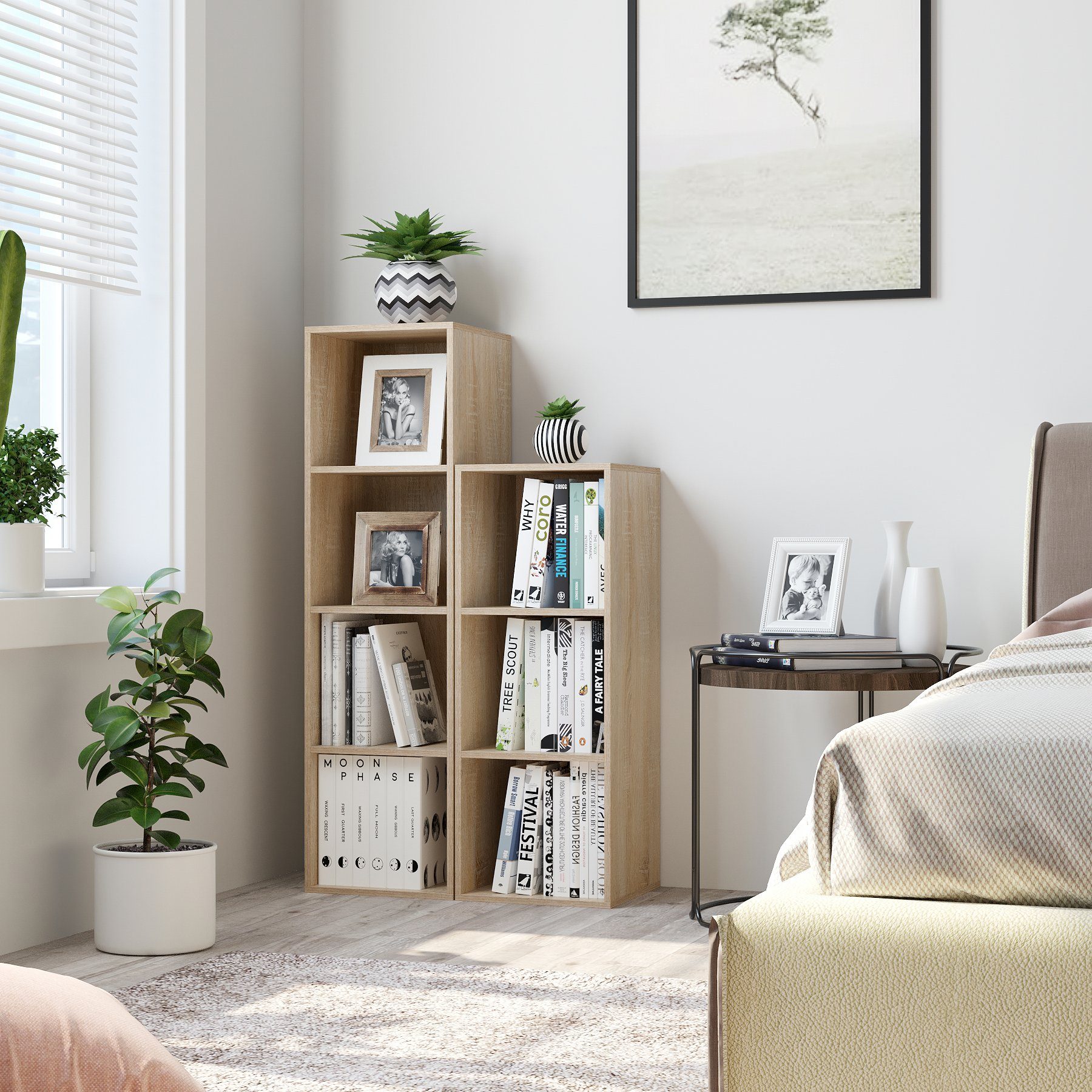 Homfa Bücherregal, Standregal mit 3 Fächern, günstig online kaufen