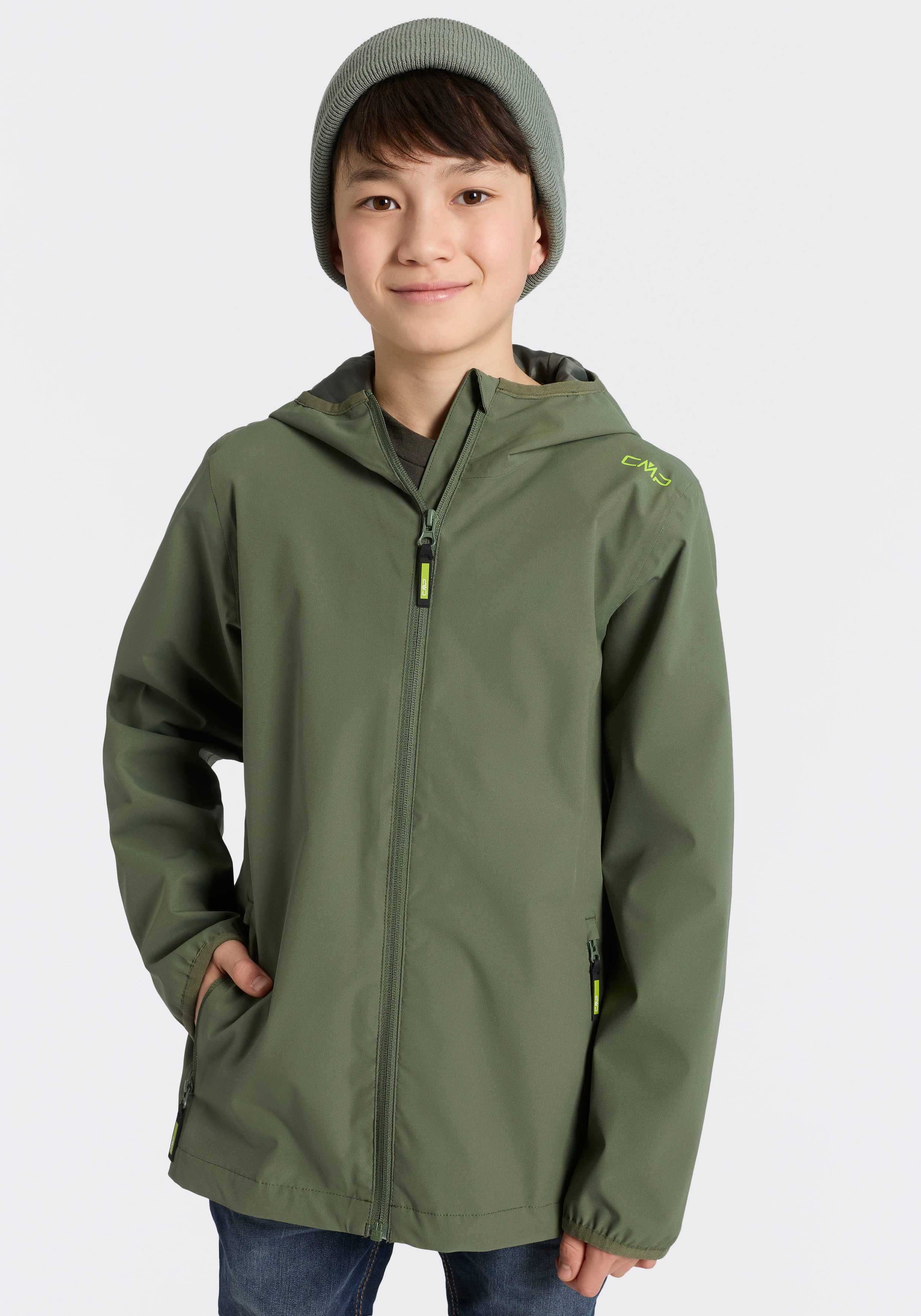 CMP Funktionsjacke KID JACKET FIXED HOOD für Kinder, Übergangsjacke, sportlicher Stil, aus Polyester