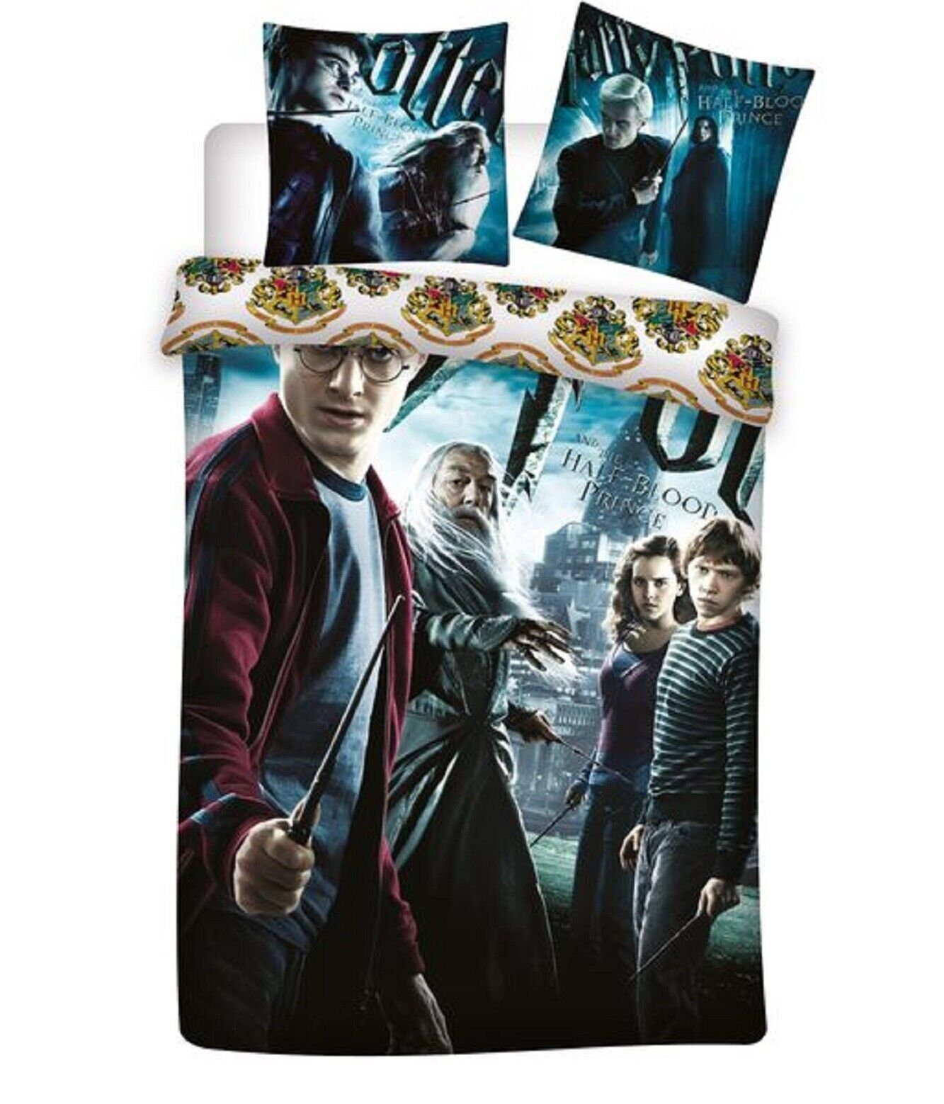 Harry Potter Bettwäsche Harry Potter Wende Bettwäsche Hogwarts Kopfkissen Bettdecke passend, Baumwolle, 2 teilig, 100% Baumwolle
