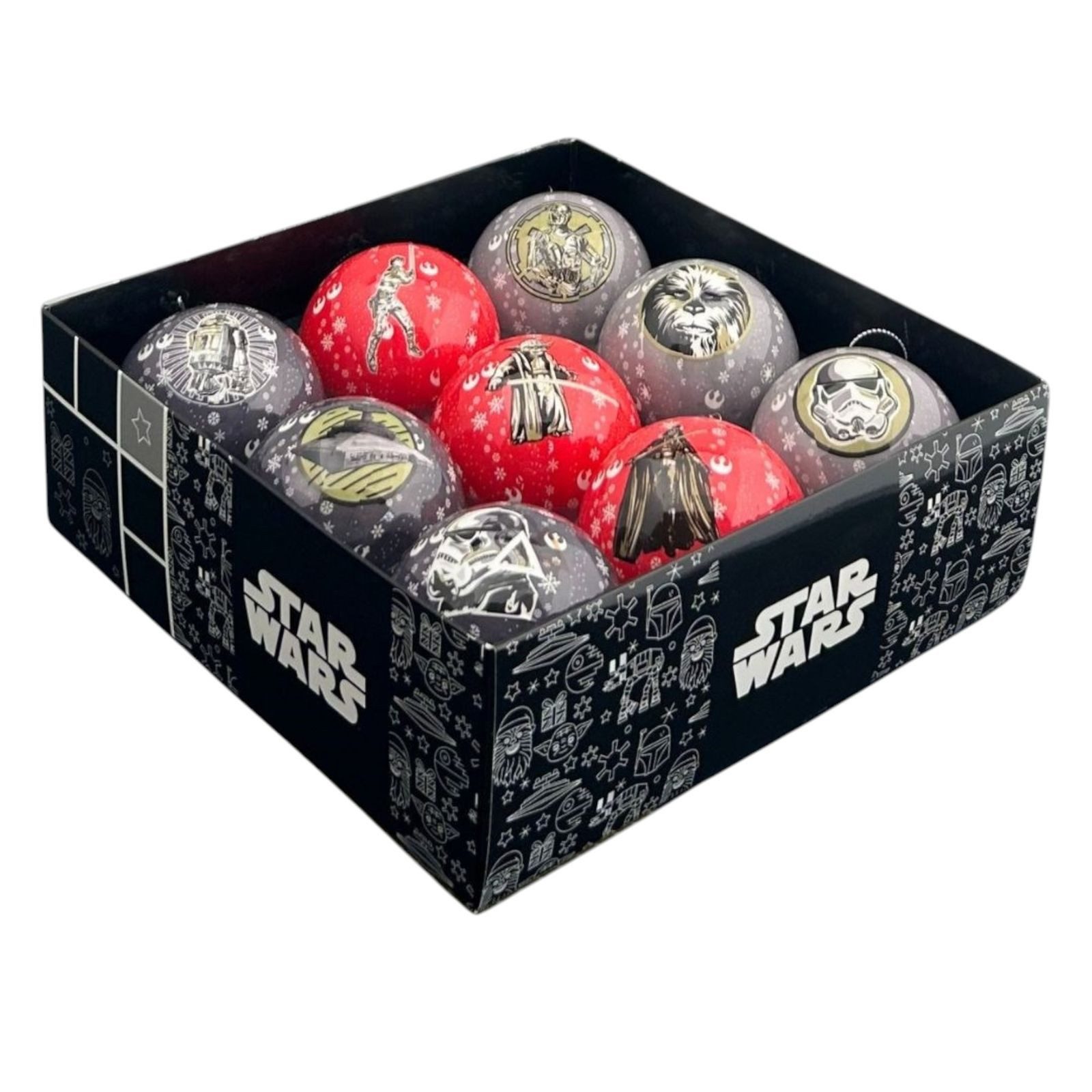 Disney Weihnachtsbaumkugel Weihnachtskugeln 9er Set Star Wars 75 mm Christbaumfigur
