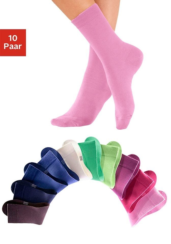 H.I.S Freizeitsocken (Set, 10-Paar) mit weichen Rippbündchen