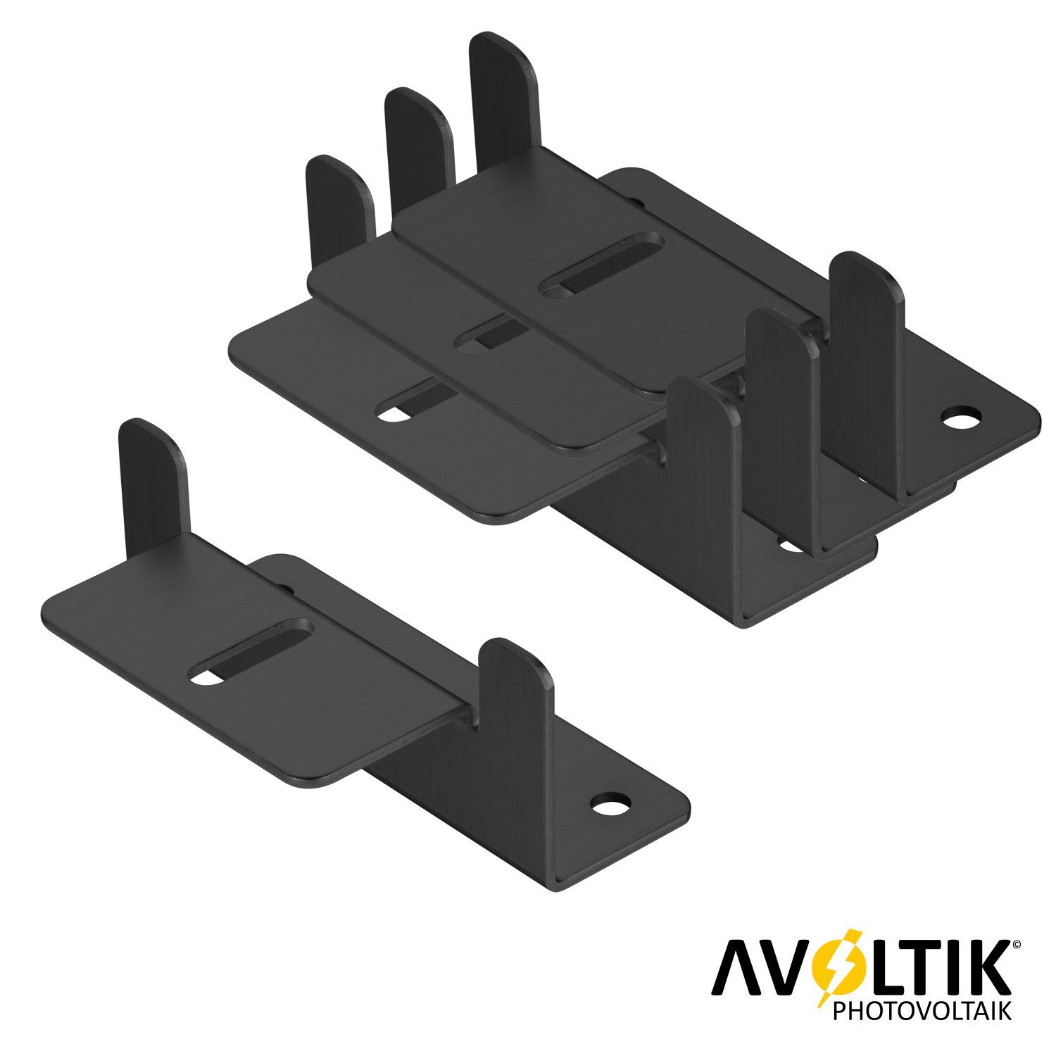 avoltik Wechselrichter 4er 8er Set Alu Z-Winkel Befestigunswinkel PV Solarmodule Halterung, (Z-Winkel in silber oder schwarz zur Auswahl, Z-Winkel in silber oder schwarz zur Auswahl), Z-Winkel in silber oder schwarz zur Auswahl