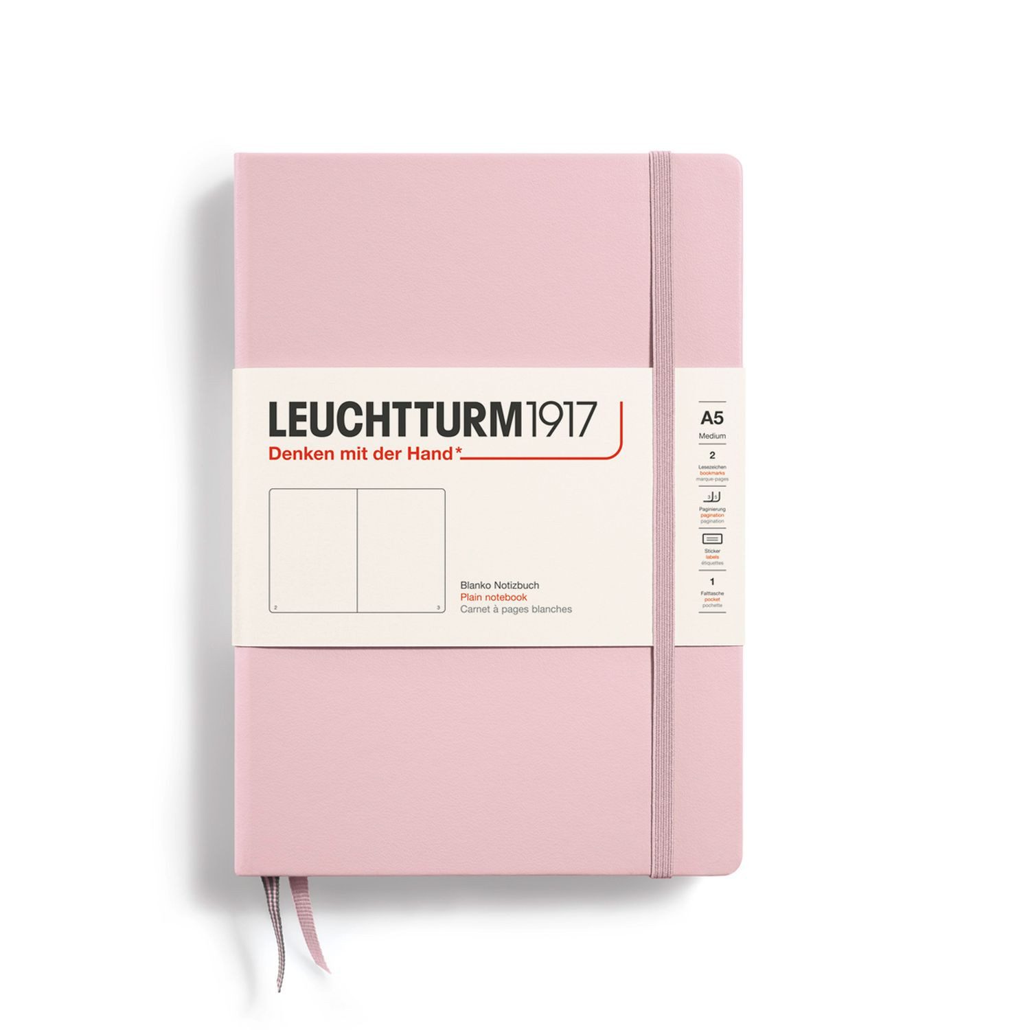 Leuchtturm1917 Notizbuch Notizbuch Medium A5 Hardcover Puder Blanko