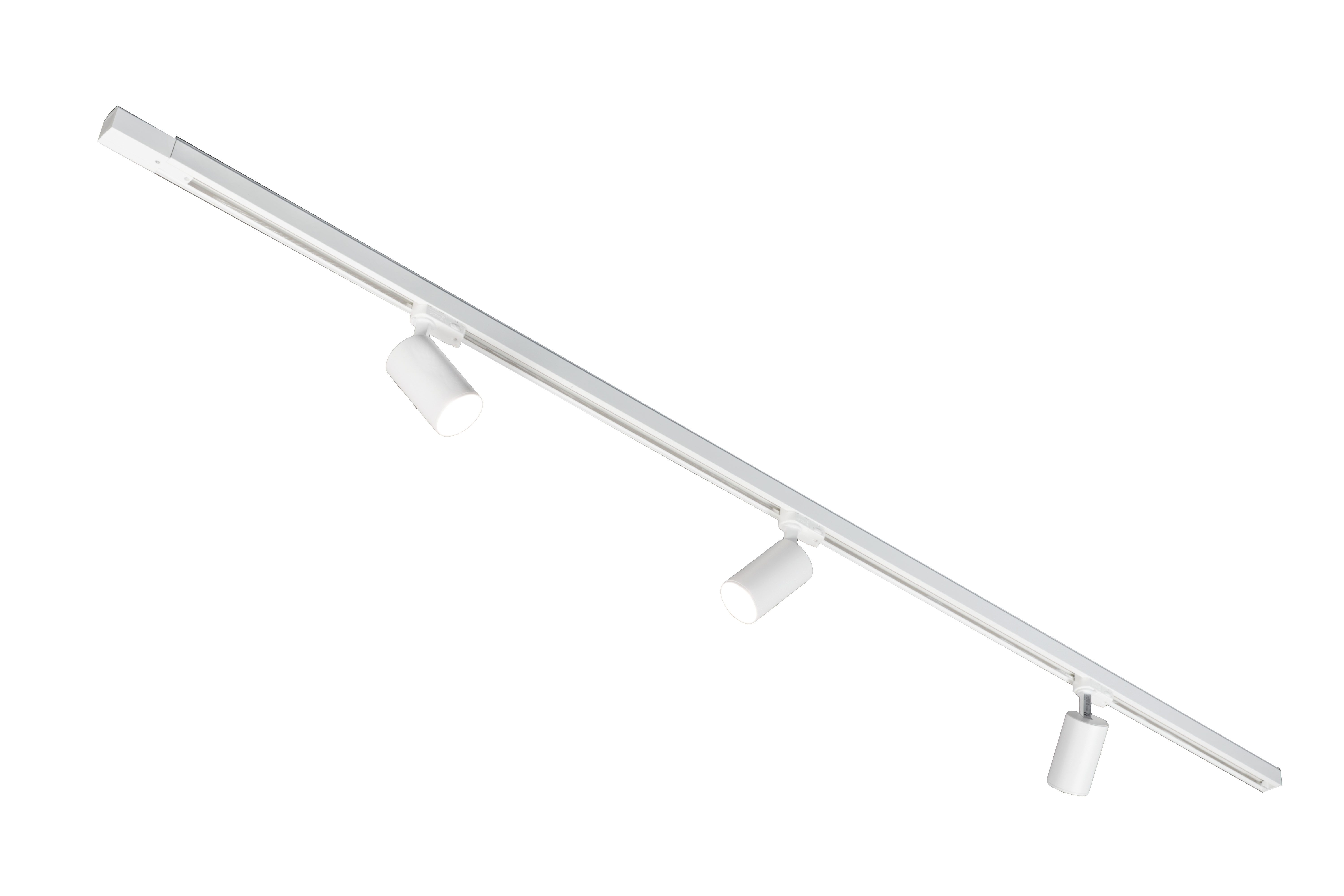 ARCLITE® Schienensystem-Leuchten ARCLITE Schienenstrahler-Set inkl. EUTRAC 3-Phasen-Stromschiene, LED wechselbar, Warmweiß, GU10, LED