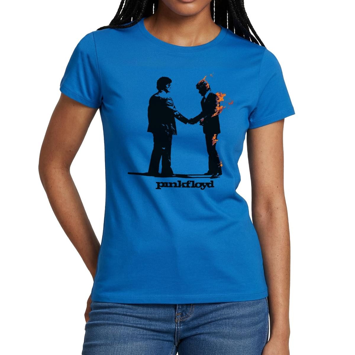 Spreadshirt T-Shirt Pink Floyd Album Cover Und Logo Frauen T-Shirt (1-tlg)