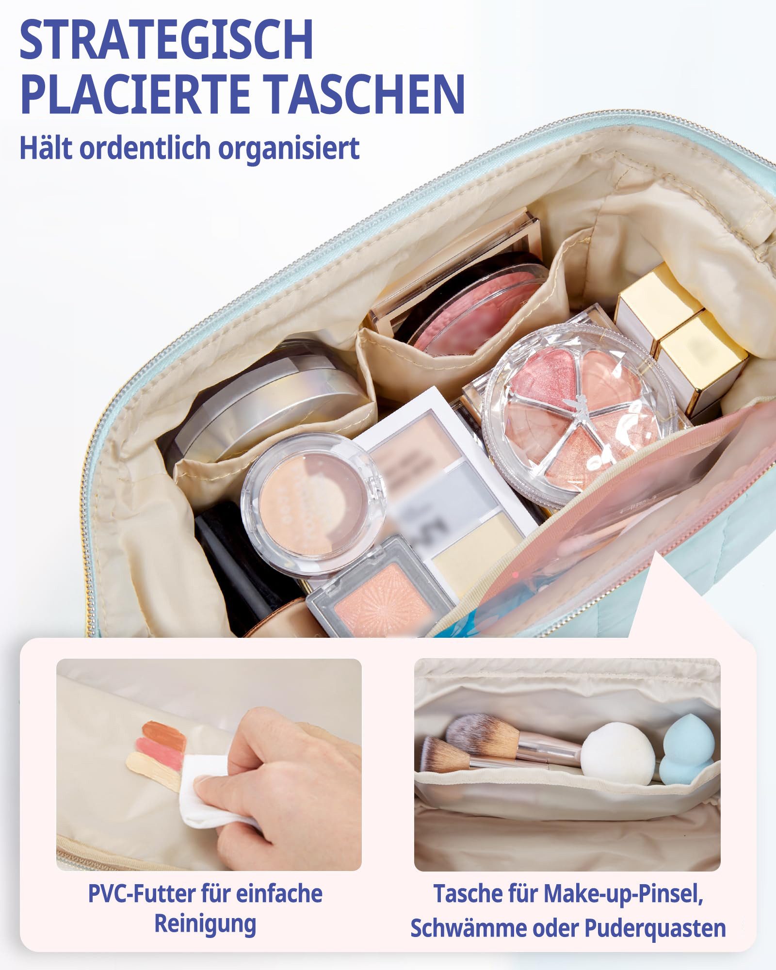Zaewry Kosmetiktasche Damen Kosmetiktasche, Reise Kulturbeutel, Kosmetik Aufbewahrungstasche