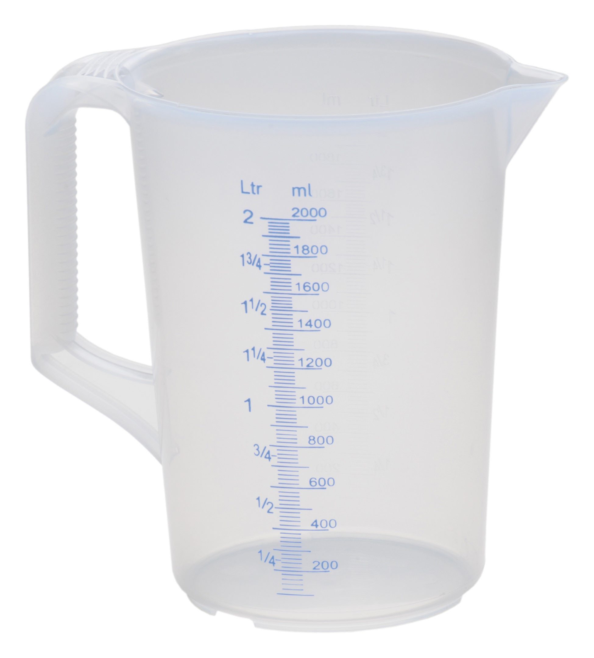 hünersdorff Messbecher, Polypropylen, Messkanne geschlossener Griff 2000 ml