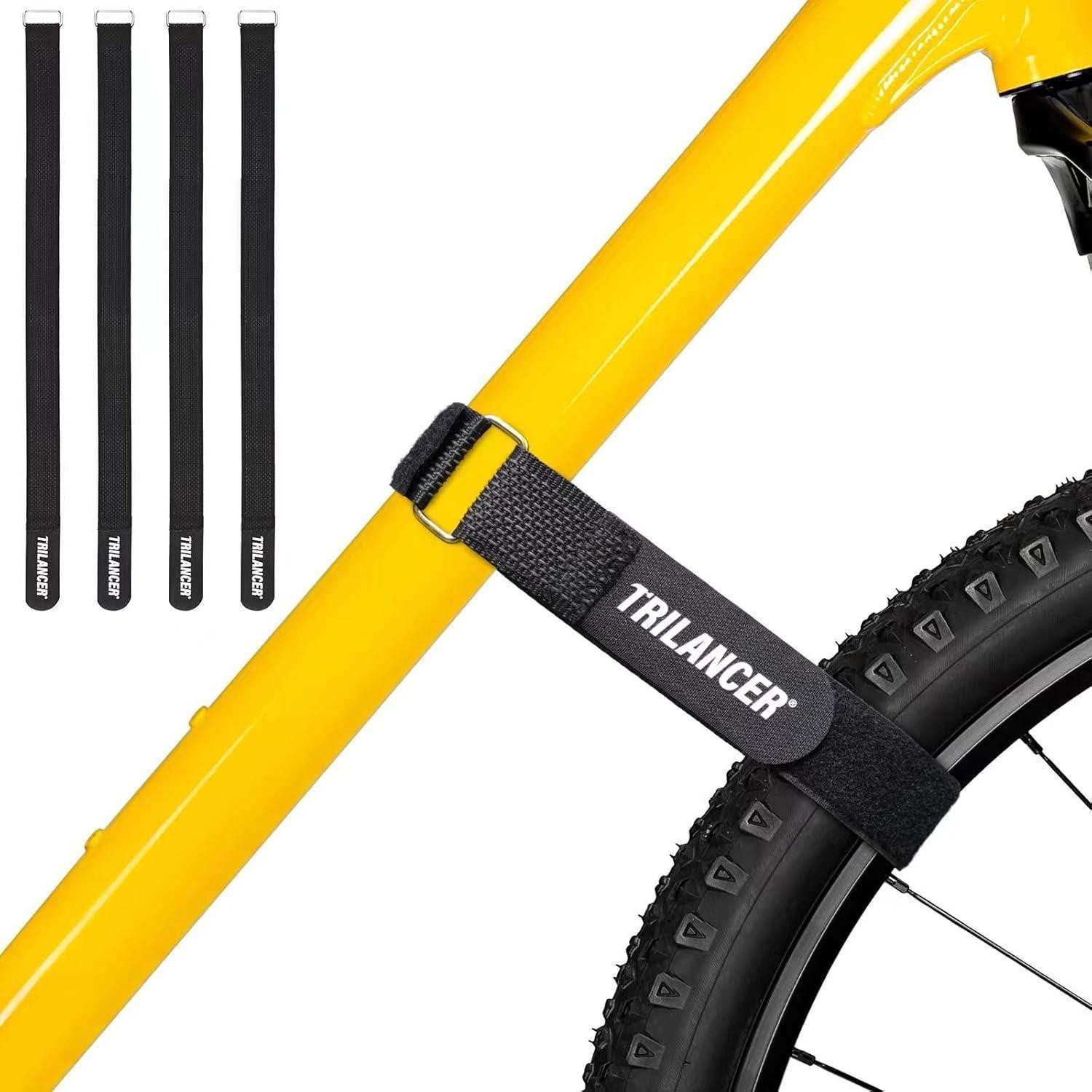 LuxusKollektion Spanngurt Verstellbare Fahrradträgergurte 4er-Pack Nylon Spanngurte 65 cm x 3,8 (4-St) von LuxusKollektion