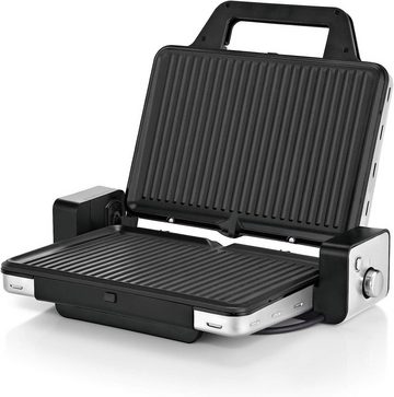 WMF Kontaktgrill 2-in-1,Grillplatten spülmaschinenfest, 2100 W, 2100,00 W, Elektrogrill, 180° neigbare Platten, Temperaturregler, Grill Sandwich