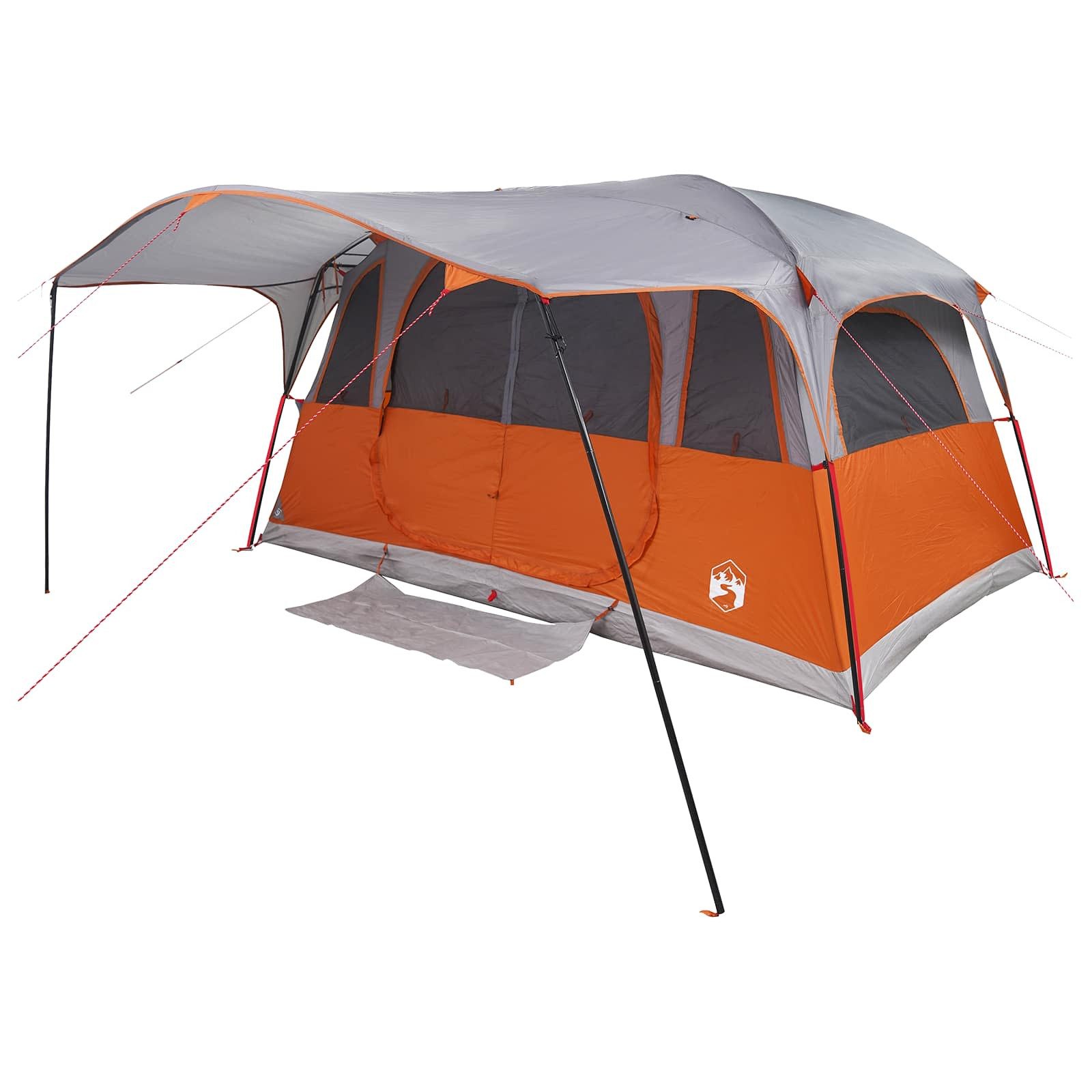 vidaXL Tunnelzelt Tunnelzelt mit Dach Grau und Orange 427 x 305 x 205 cm, (1 tlg)