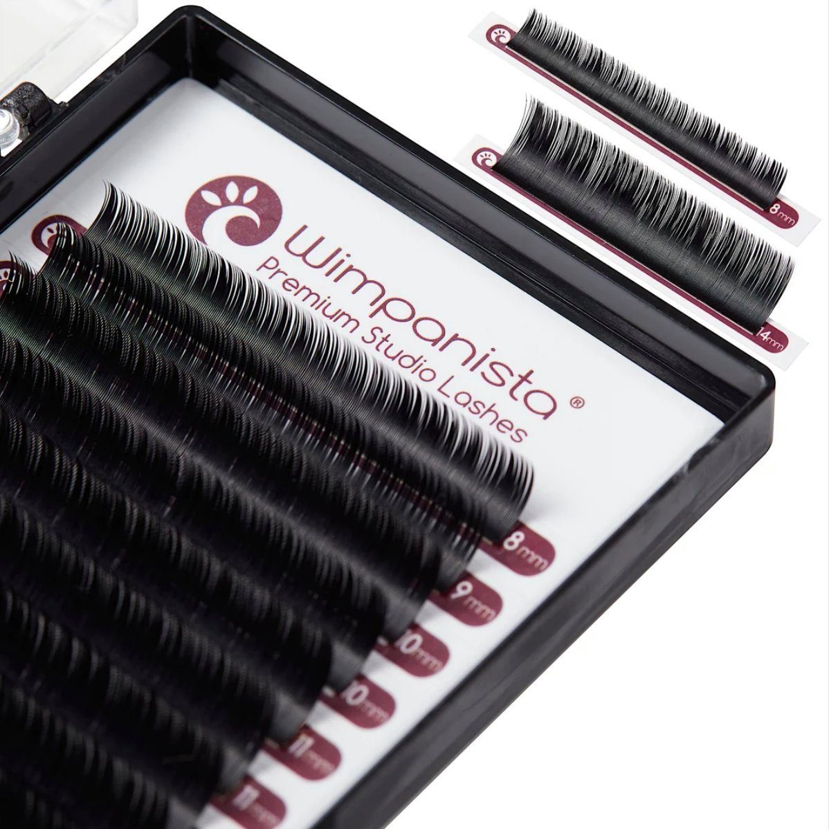 Wimpanista Einzelwimpern Volumenwimpern D Curl 0.07mm, 1 tlg., Mixbox 8-14mm für die professionelle Wimpernverlängerung