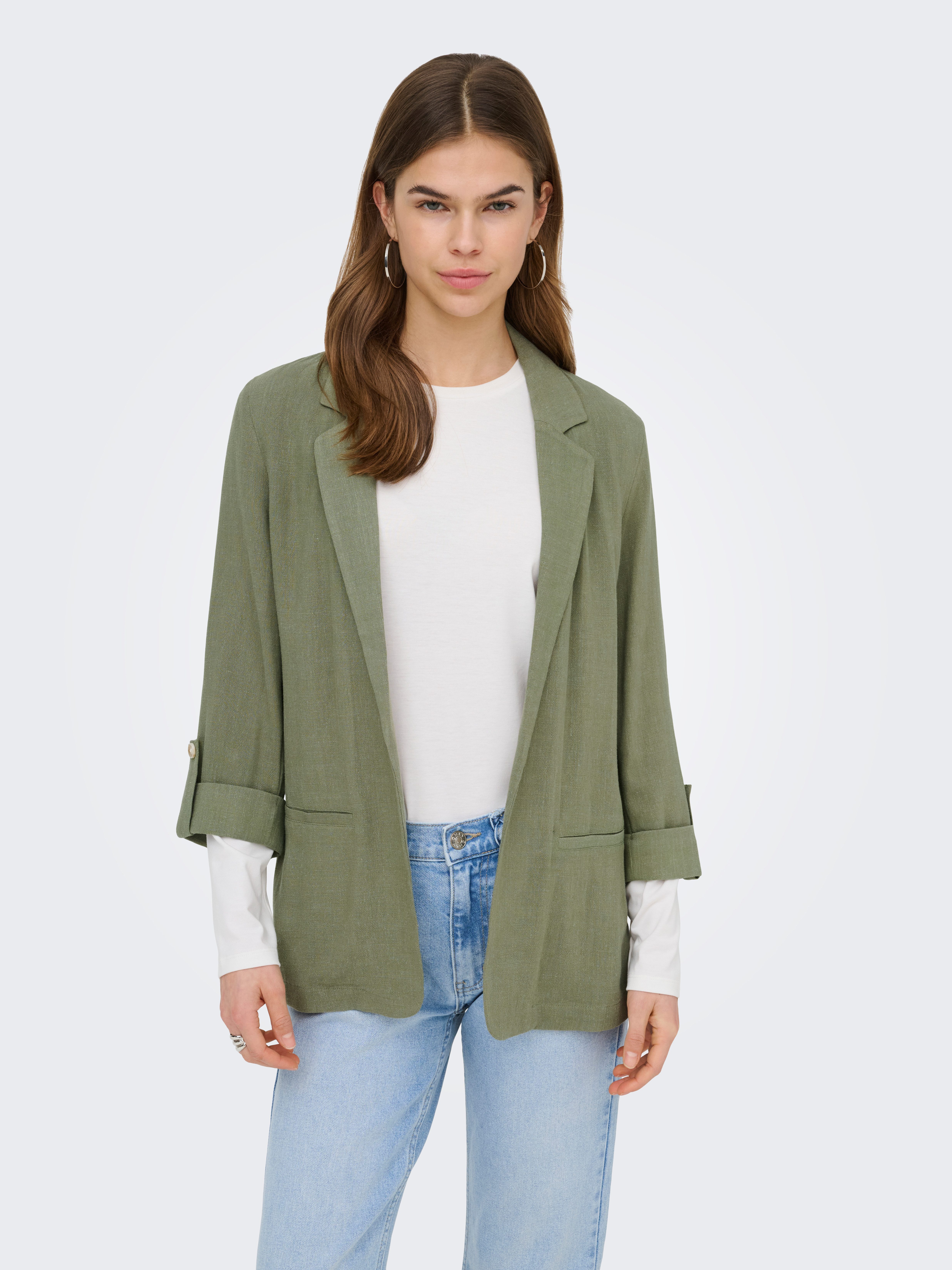 ONLY Longblazer ONLSIESTA 3/4 OPEN LIN BL BLAZE TLR NOOS