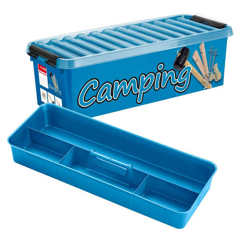 Sunware Aufbewahrungsbox Camping Box 9,5 Liter - mit Einsatz und Deckel