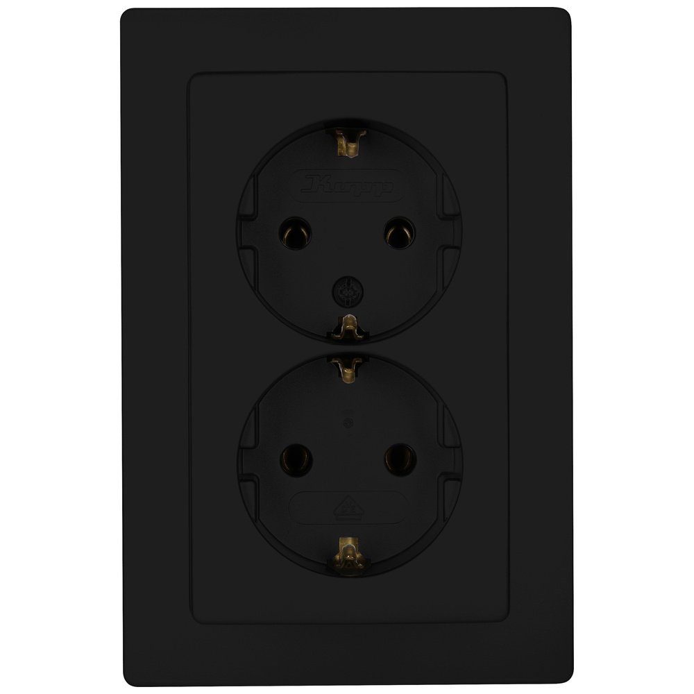 Kopp Steckdosen Hygrostat Kopp Einsatz Steckdose Paris Schwarz (matt) 920950089 1 St.