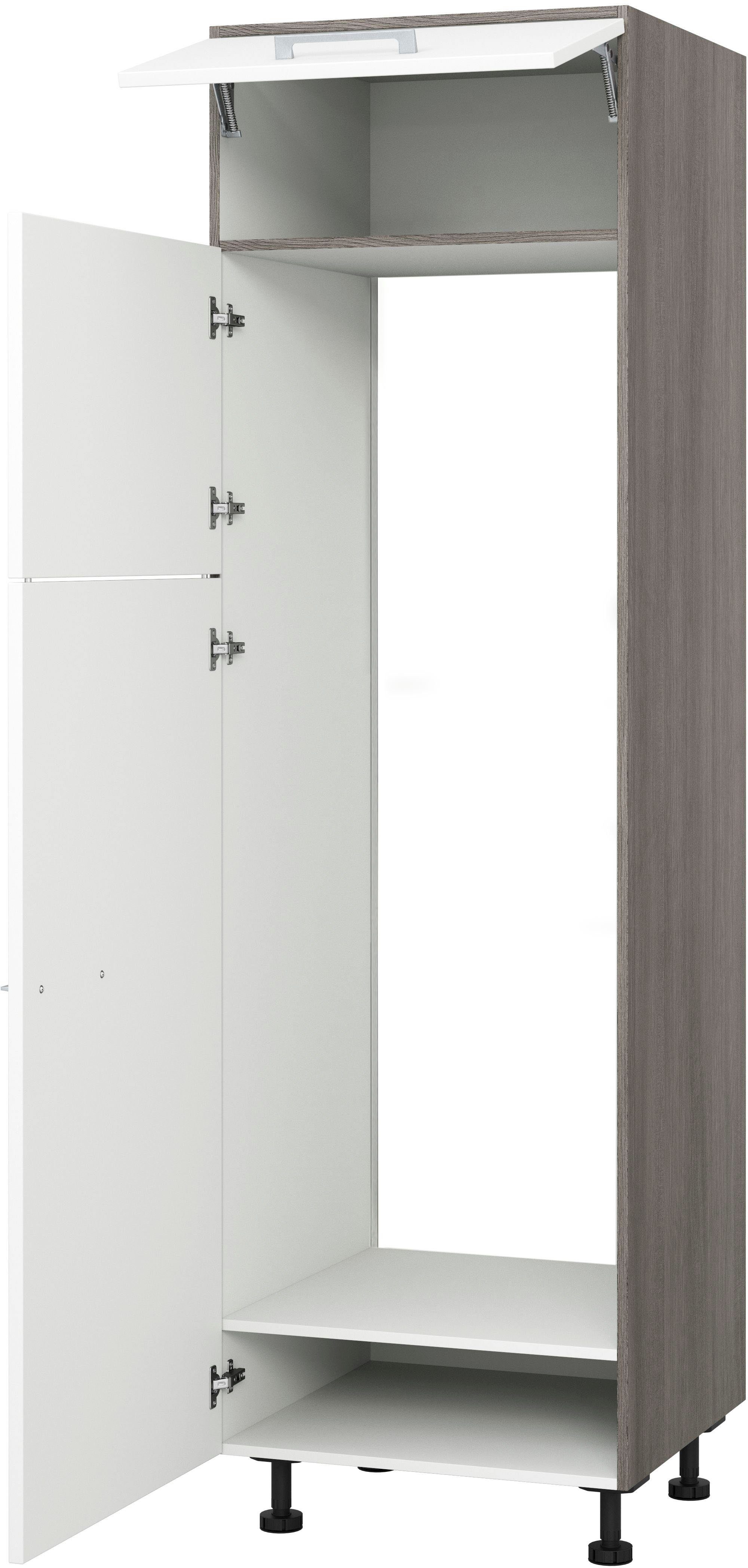 cm, cm, 195 für 60 Kühl-Gefrierkombi integrierte Kühlumbauschrank Küchen SKG-195-145 Trea cm Express Höhe Breite 145,0