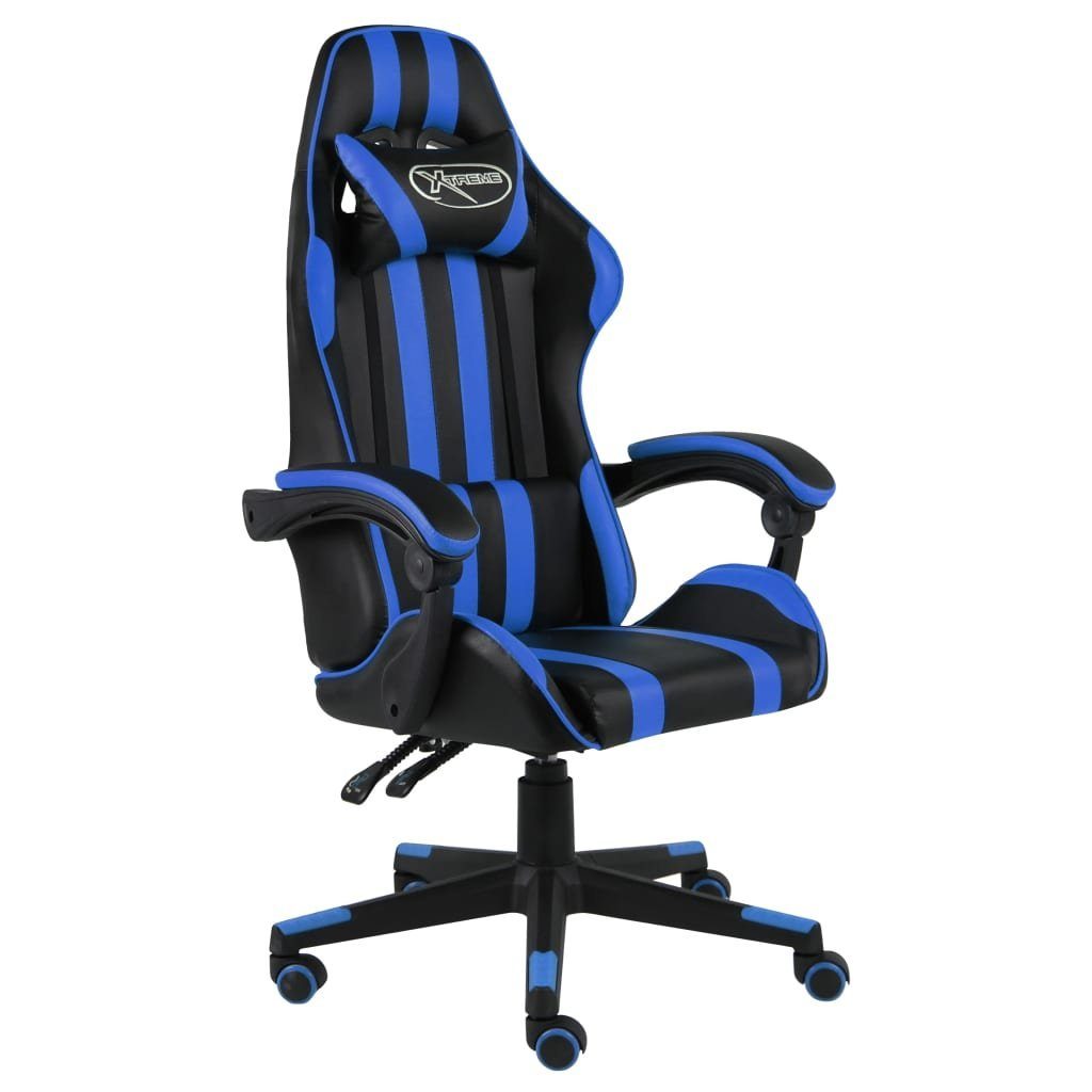 Bürostuhl Blau (1 Gaming-Stuhl Kunstleder und St) Schwarz Blau Blau | vidaXL