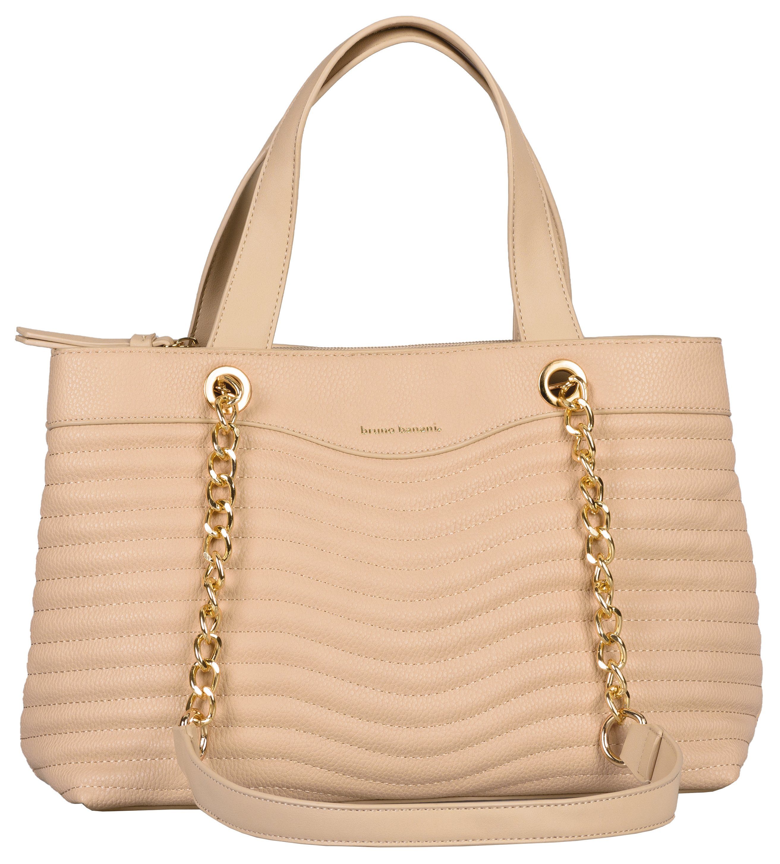 Henkeltasche, mit Kettendetails beige Banani Bruno goldfarbenen