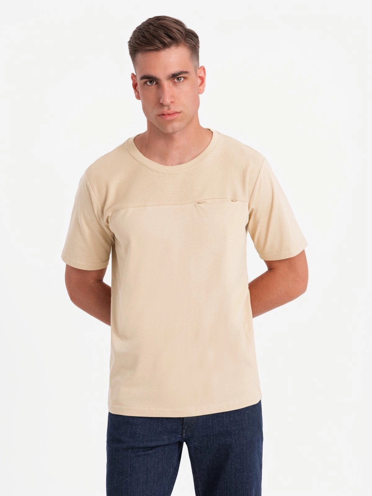 T-Shirt Herren-T-Shirt LOOSE FIT mit Tasche