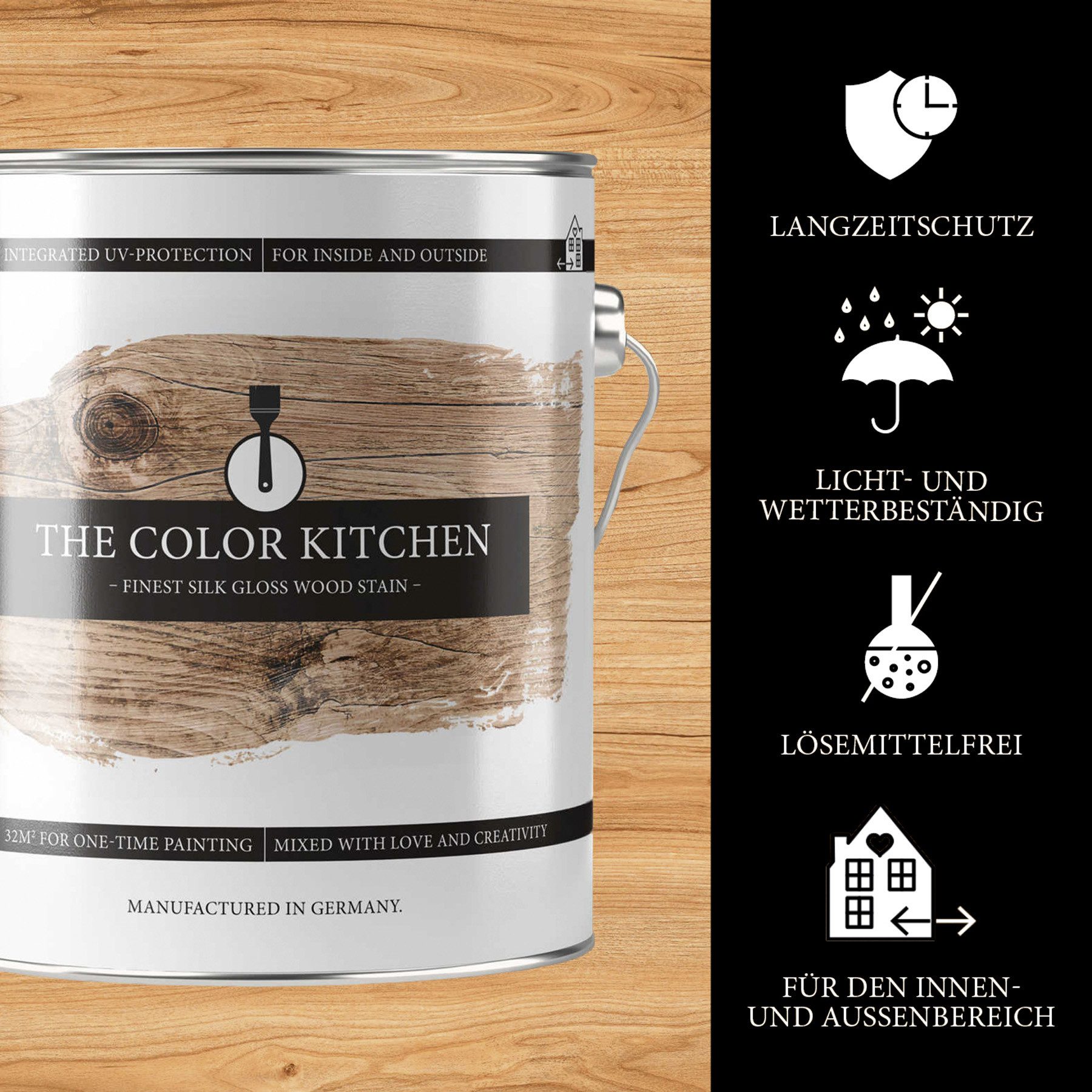 A.S. Création Holzschutzlasur THE COLOR KITCHEN Premium, seidenglänzend und wetterfest