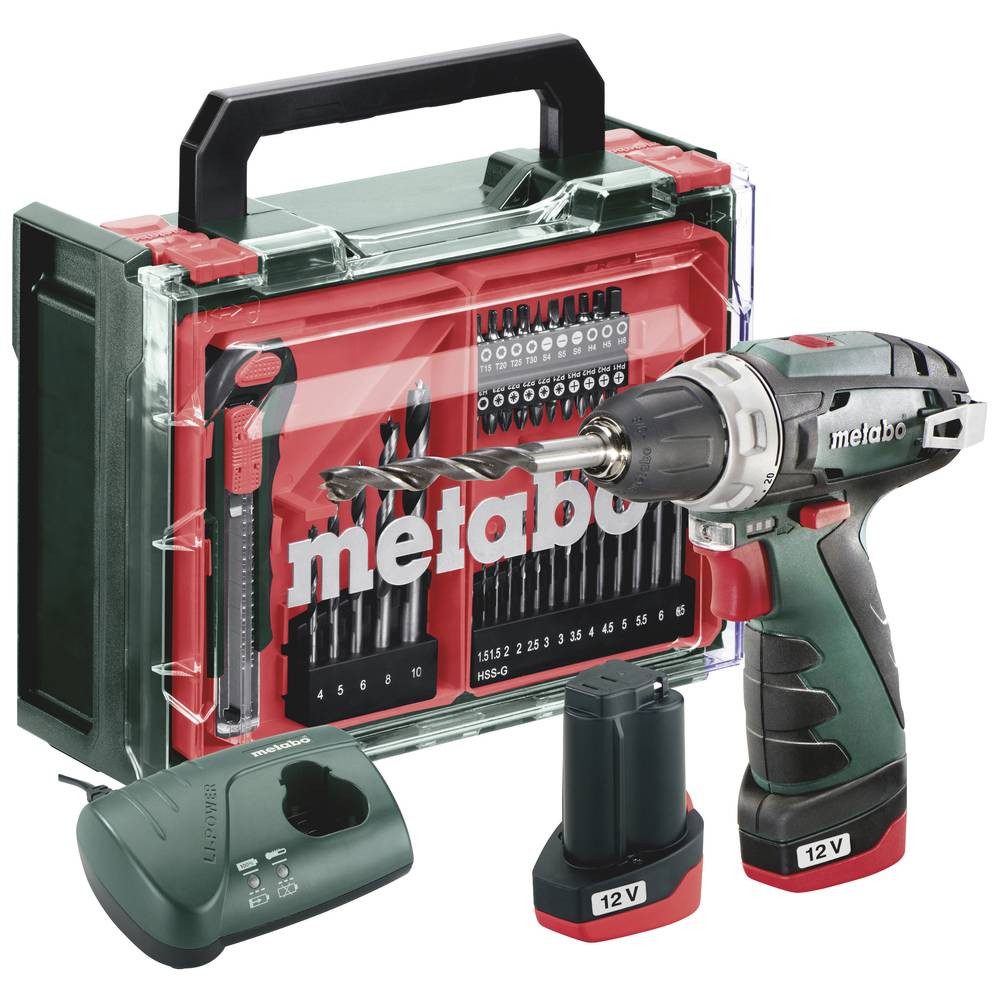 metabo Akku-Schrauber Akku-Bohrschrauber 600080710, inkl. 2. Akku, inkl. Ladegerät, bürstenlos, inkl. Koffer, mit Zubehör