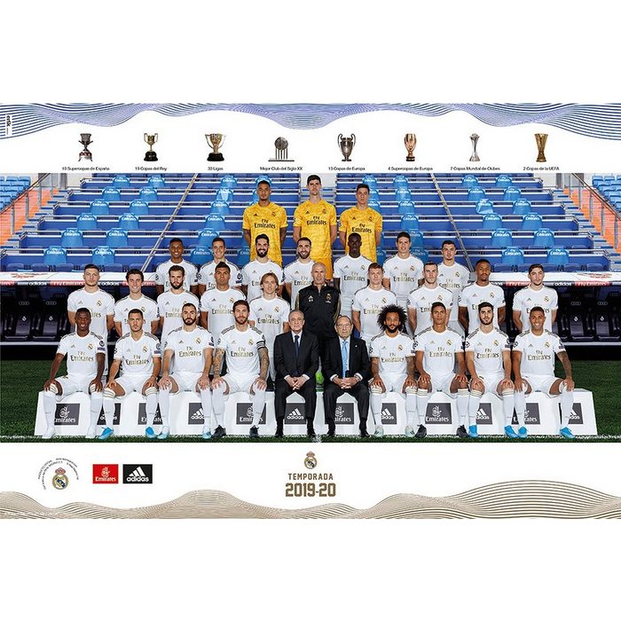 Grupo Erik Poster Real Madrid Poster Mannschaft Saison 2019/20 91 5 x 61 cm