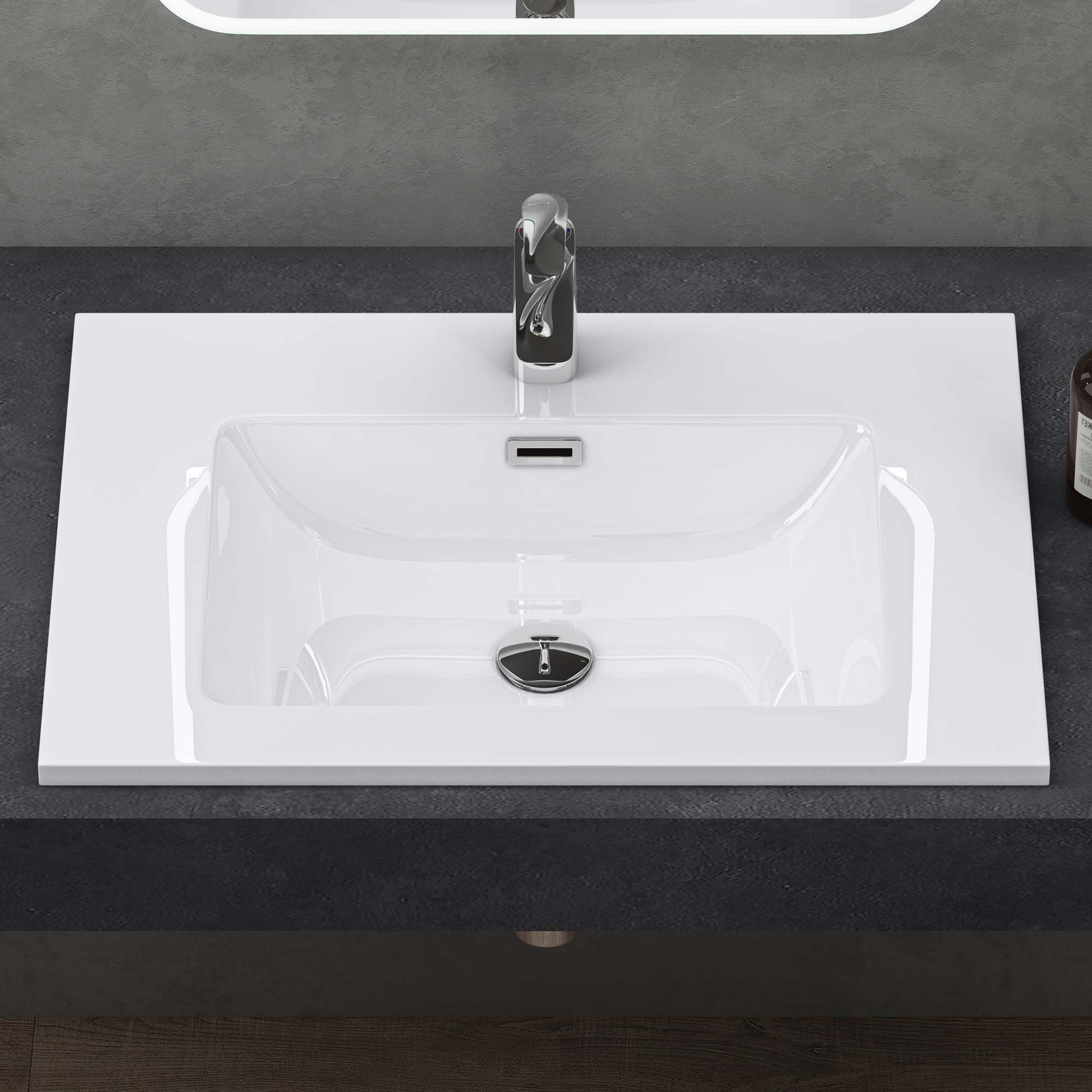 doporro Waschbecken Aufsatzwaschbecken Einbauwaschbecken aus Gussmarmor günstig online kaufen