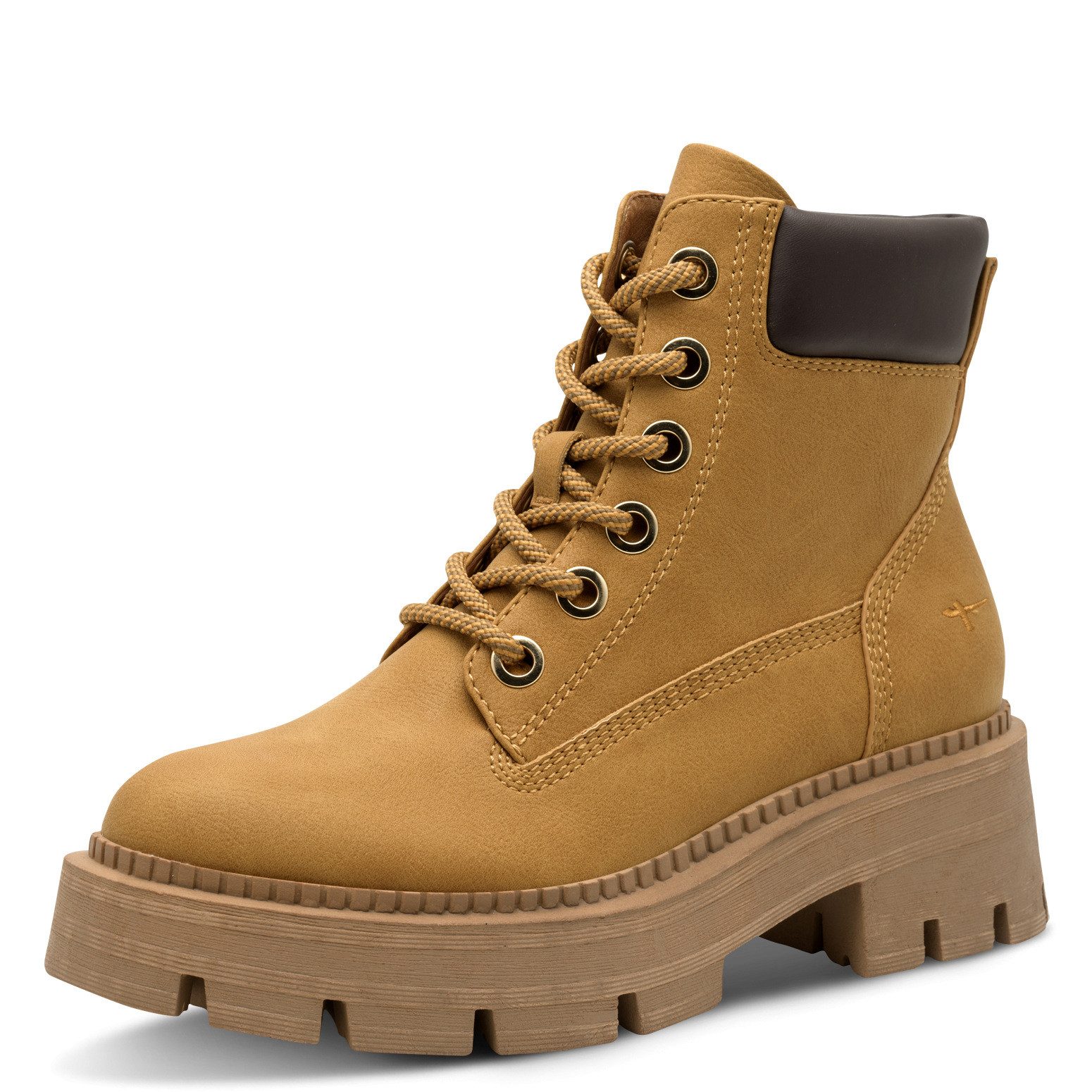 Tamaris Schnürboots, Blockabsatz, Schnürstiefelette mit glänzenden Strassst günstig online kaufen