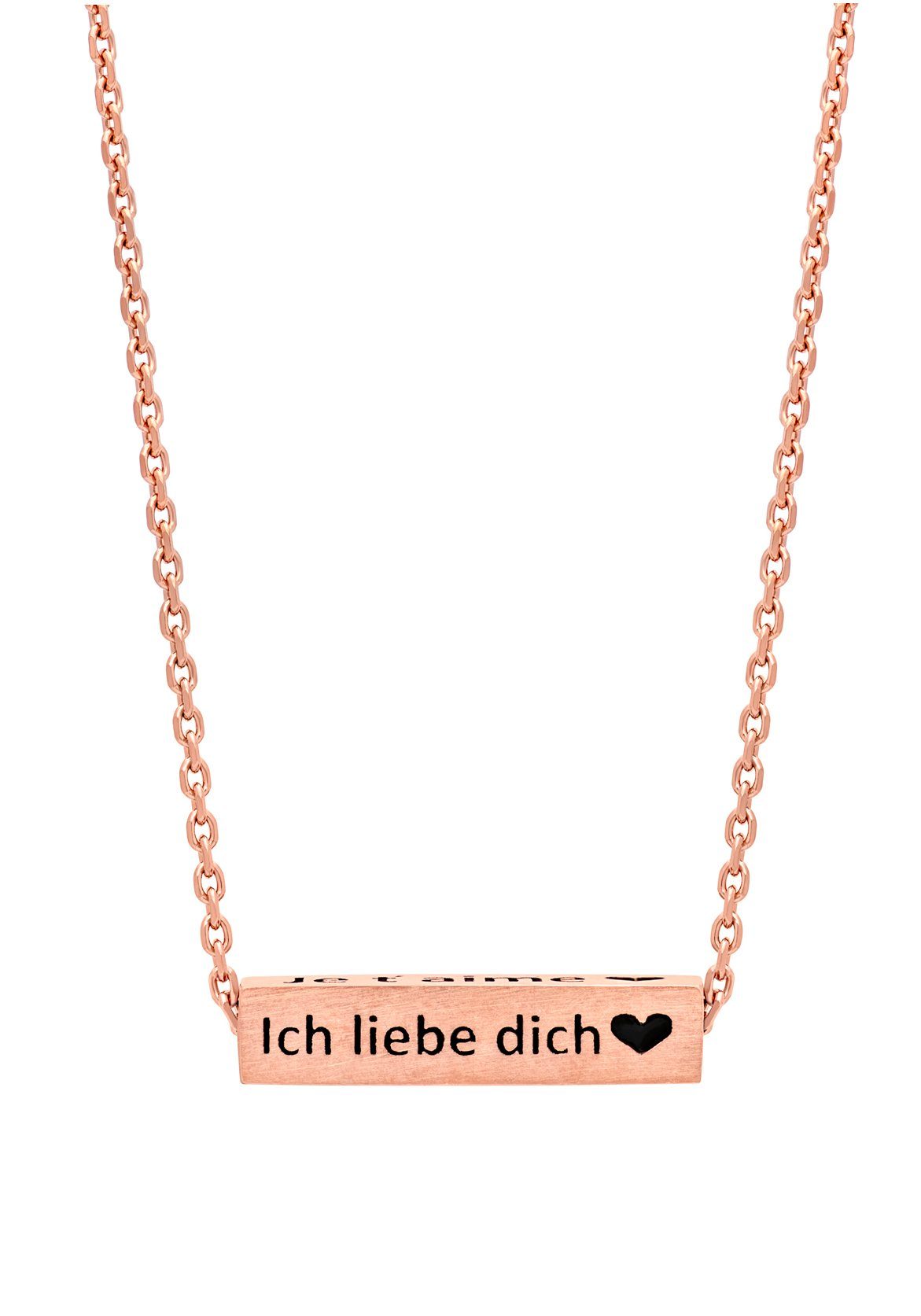 Julie Julsen Kette mit Anhänger »CUBE, KETTE ROTVERGOLDET »ICH LIEBE DICH«, JJNE0710.2« online