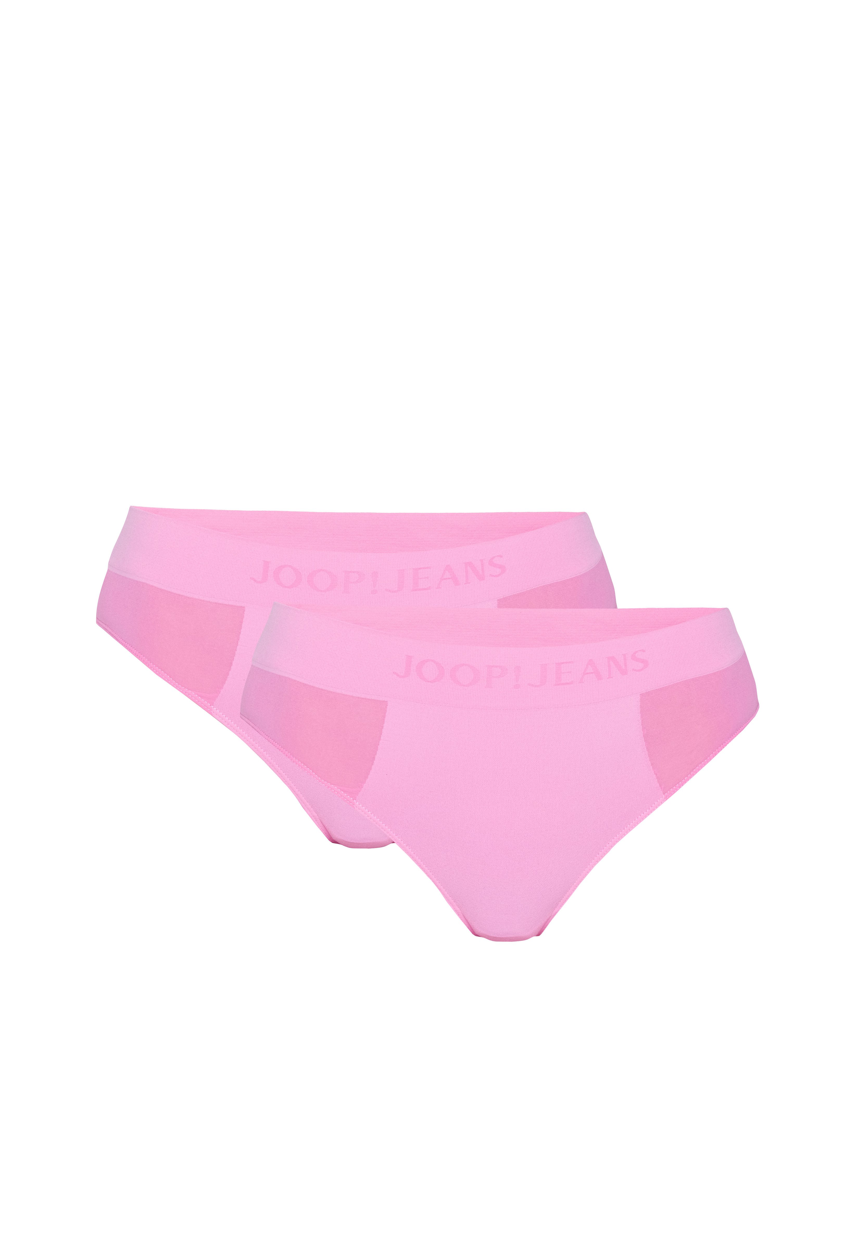 Joop Jeans Tanga Seam Free (2er Pack) mit elastischem Logobund, Mesh-Einsätze