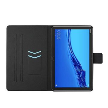 Wigento Tablet-Hülle Für Huawei MediaPad M5 Lite 10.1 Zoll Motiv 1 Tablet Tasche Kunst Leder Hülle Etuis