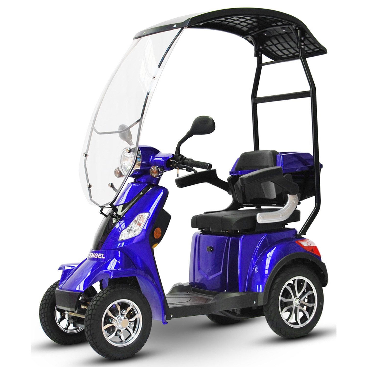 ECO ENGEL Elektromobil E-Scooter 4 Räder ECO ENGEL 510 Rot, 25 km/h mit Dach, Topcase und Dach