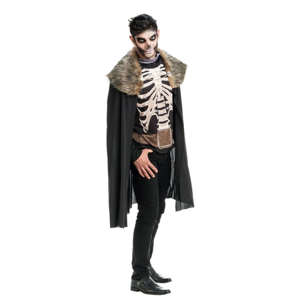 CHAKS Kostüm 'Skelett König' Kostüm für Herren, Schwarz Braun
