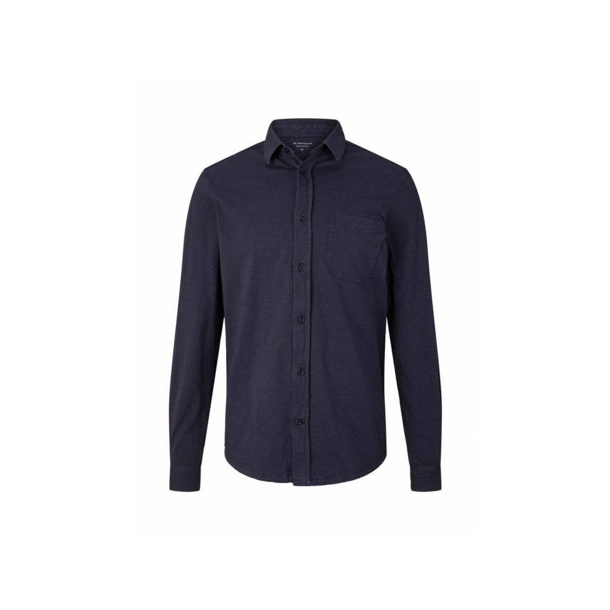 TOM TAILOR Rundhalsshirt blau regular fit (1-tlg)