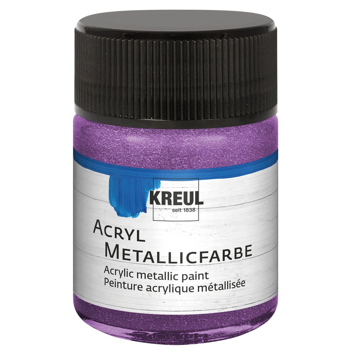 C. KREUL Acrylfarbe KREUL Acryl Metallicfarbe flieder 50ml Glas