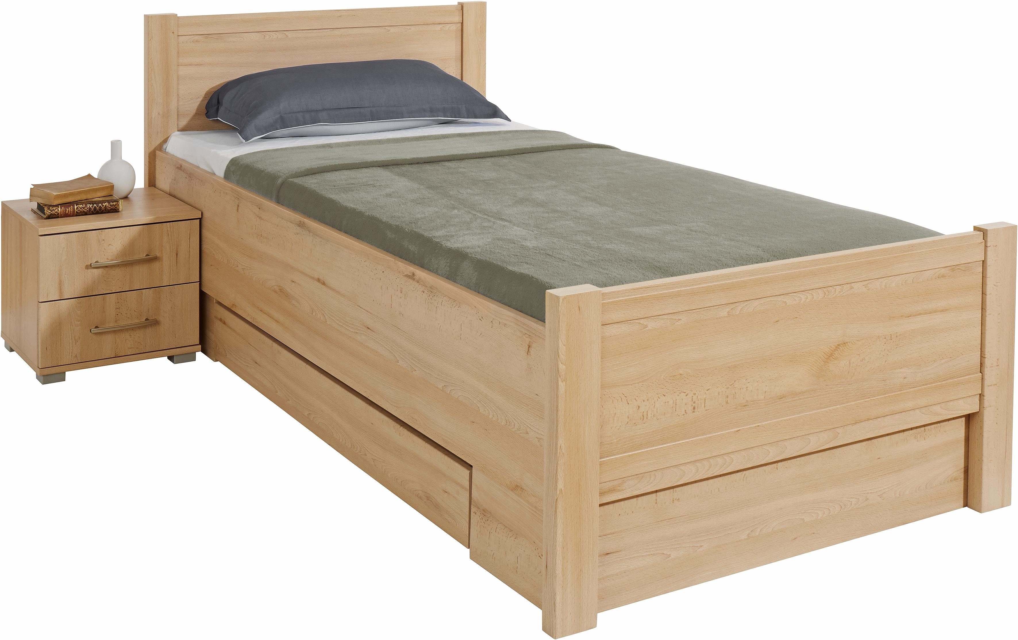 priess Bett Husum Schlafzimmer Jugendzimmer Rahmenbett, Komforthöhe, hochwertige Premium Qualität, für Motorrahmen geeignet