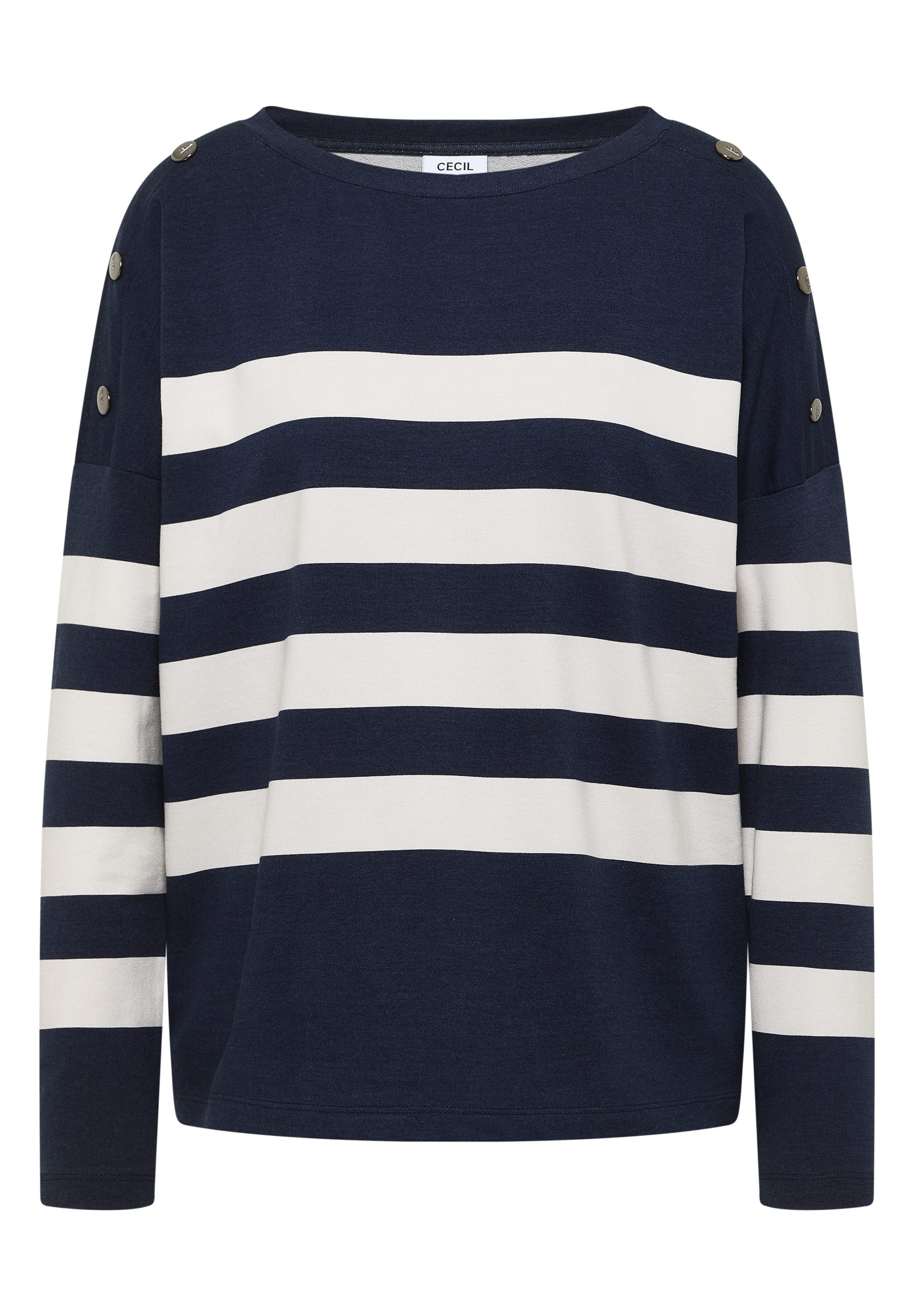 CECIL Langarmshirt mit U-Boot-Ausschnitt