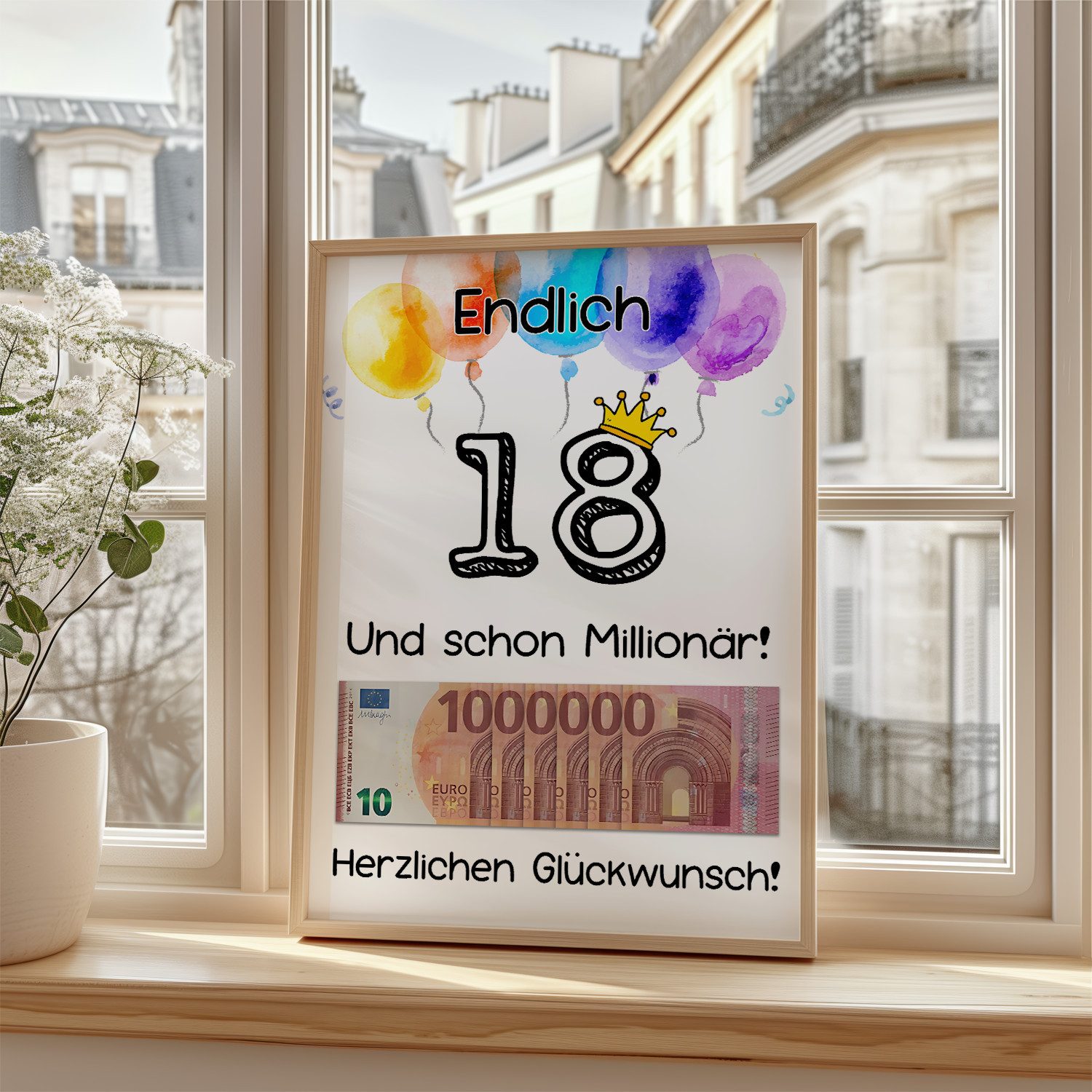 Tigerlino Poster Geldgeschenk 18. Geburtstag Jungen Mädchen Geburtstagsgeschenk – Bild 4 von 5