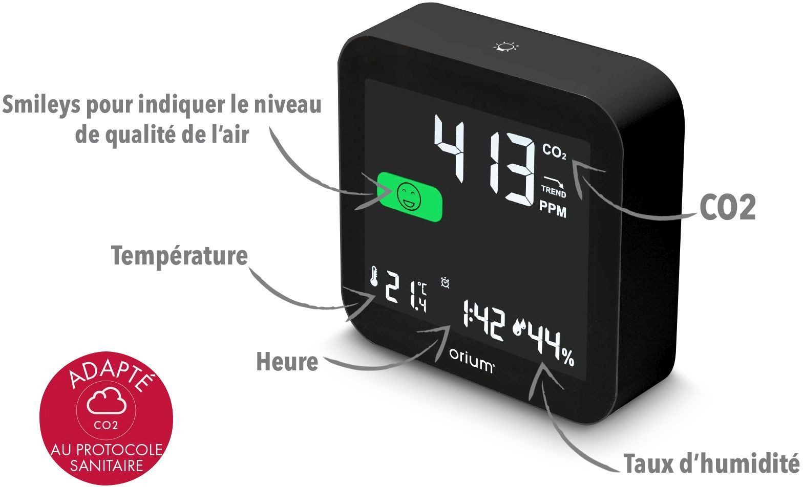orium Kettenschloss CO2-Sensor 11325 schwarz